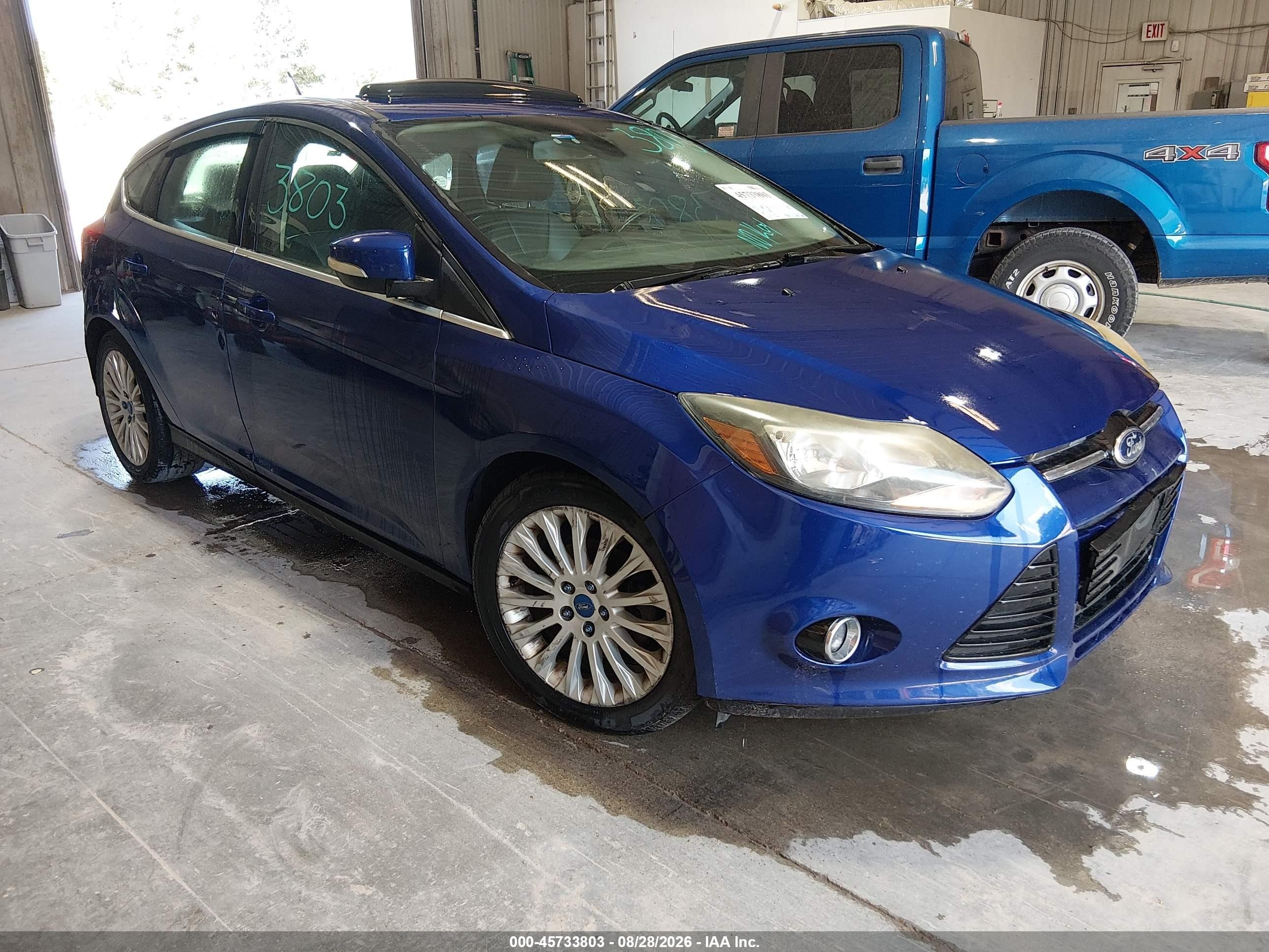 2012 Ford Focus Titanium Blue vin: 1FAHP3N27CL408689