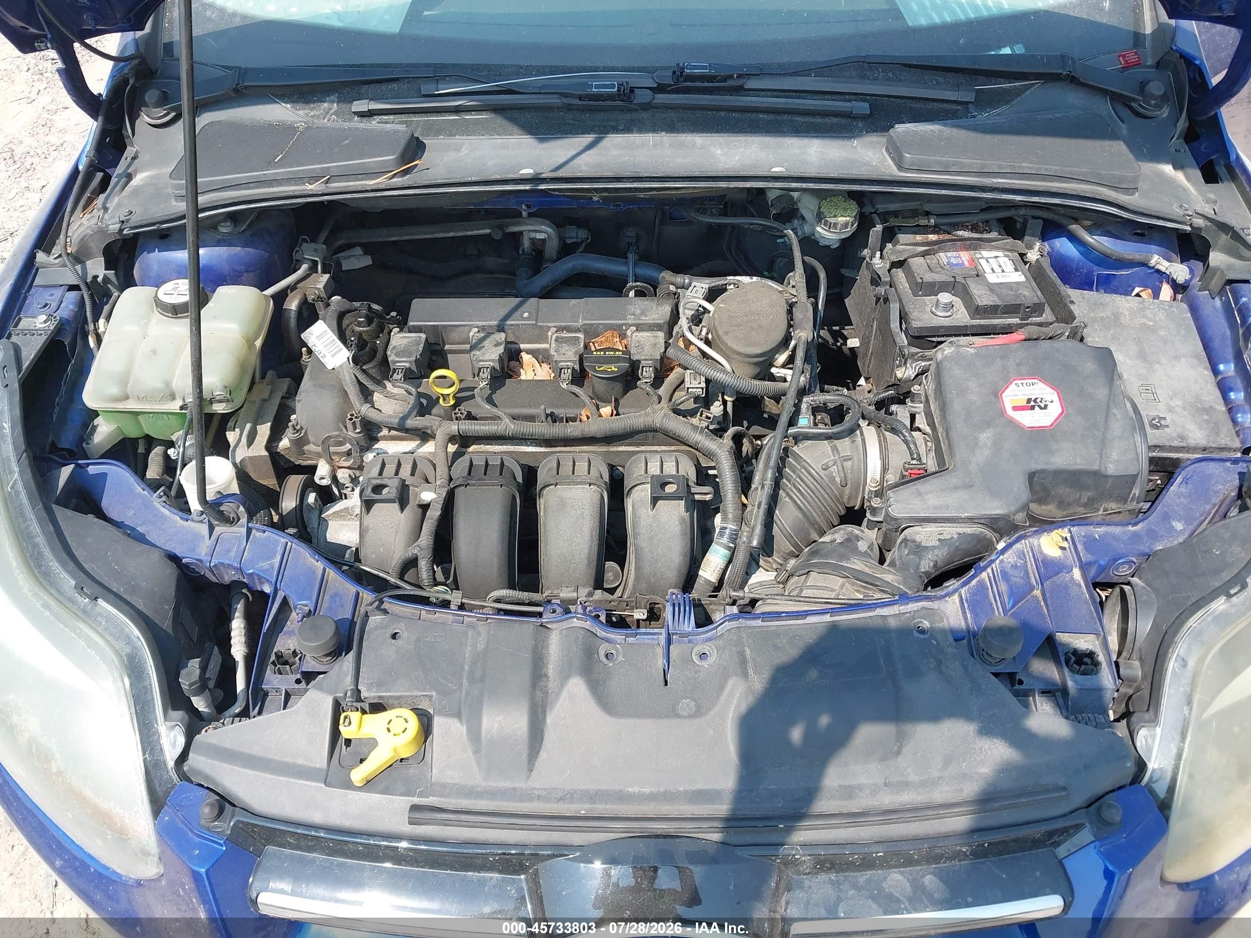 2012 Ford Focus Titanium Синий vin: 1FAHP3N27CL408689