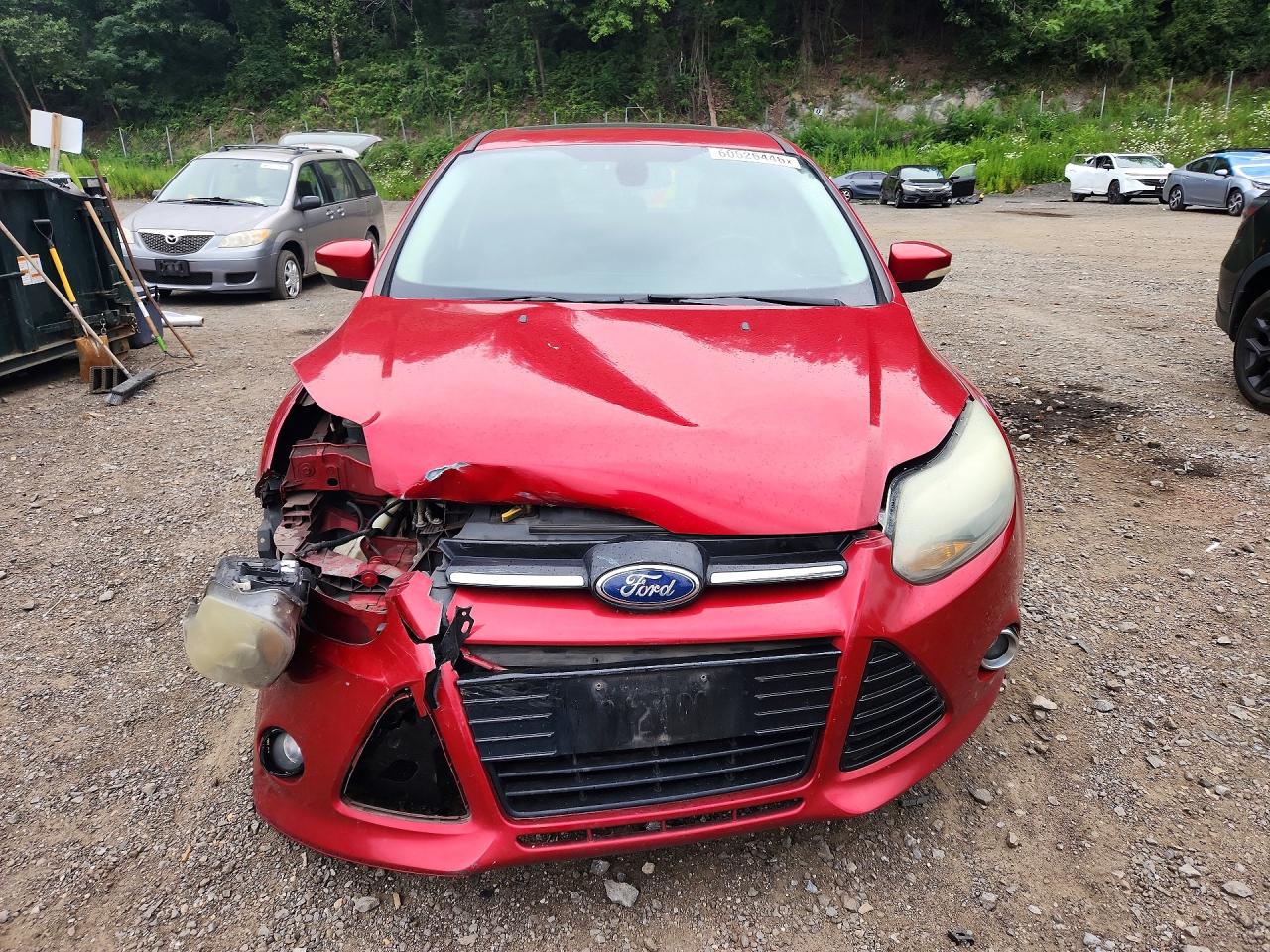 2012 Ford Focus Titanium Red vin: 1FAHP3N28CL253649