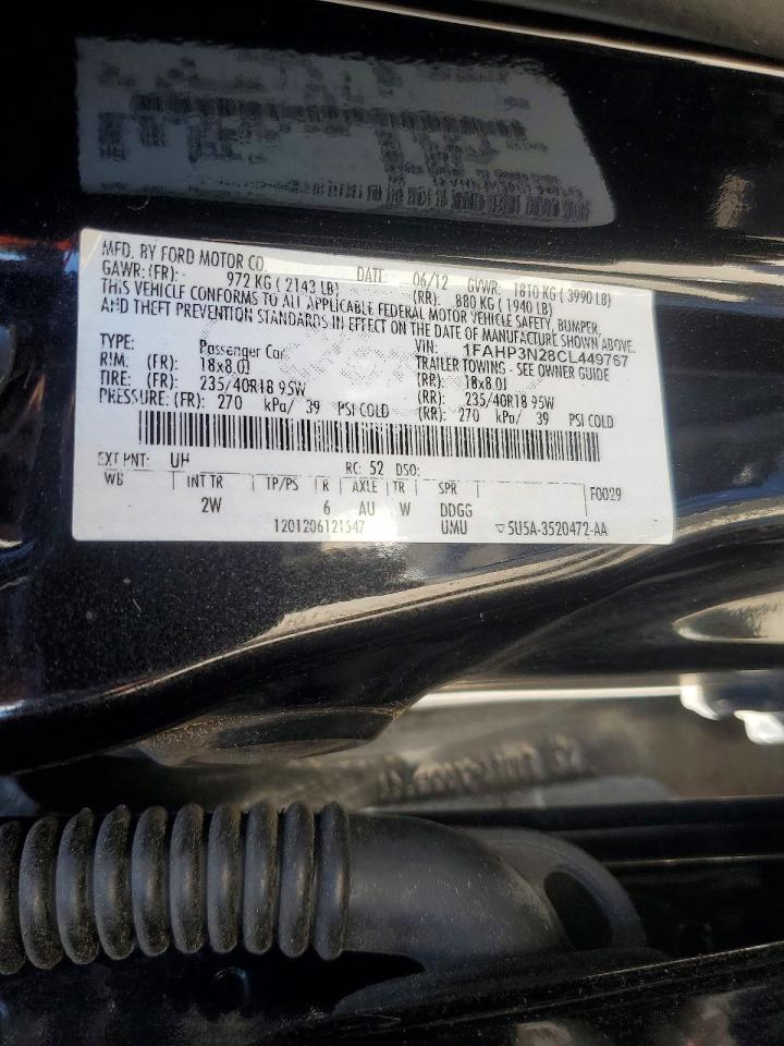 2012 Ford Focus Titanium Black vin: 1FAHP3N28CL449767