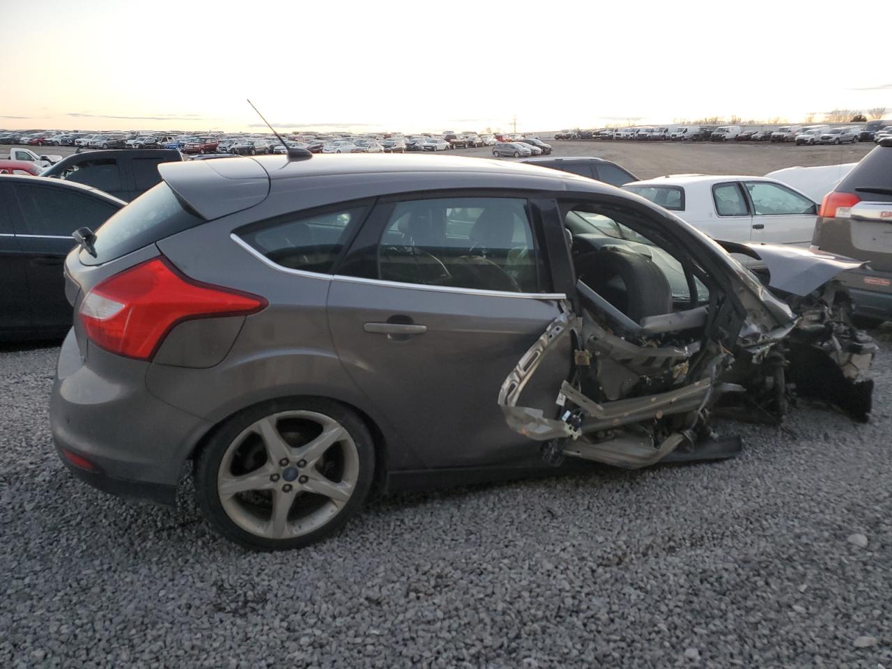 2012 Ford Focus Titanium Gray vin: 1FAHP3N29CL213841