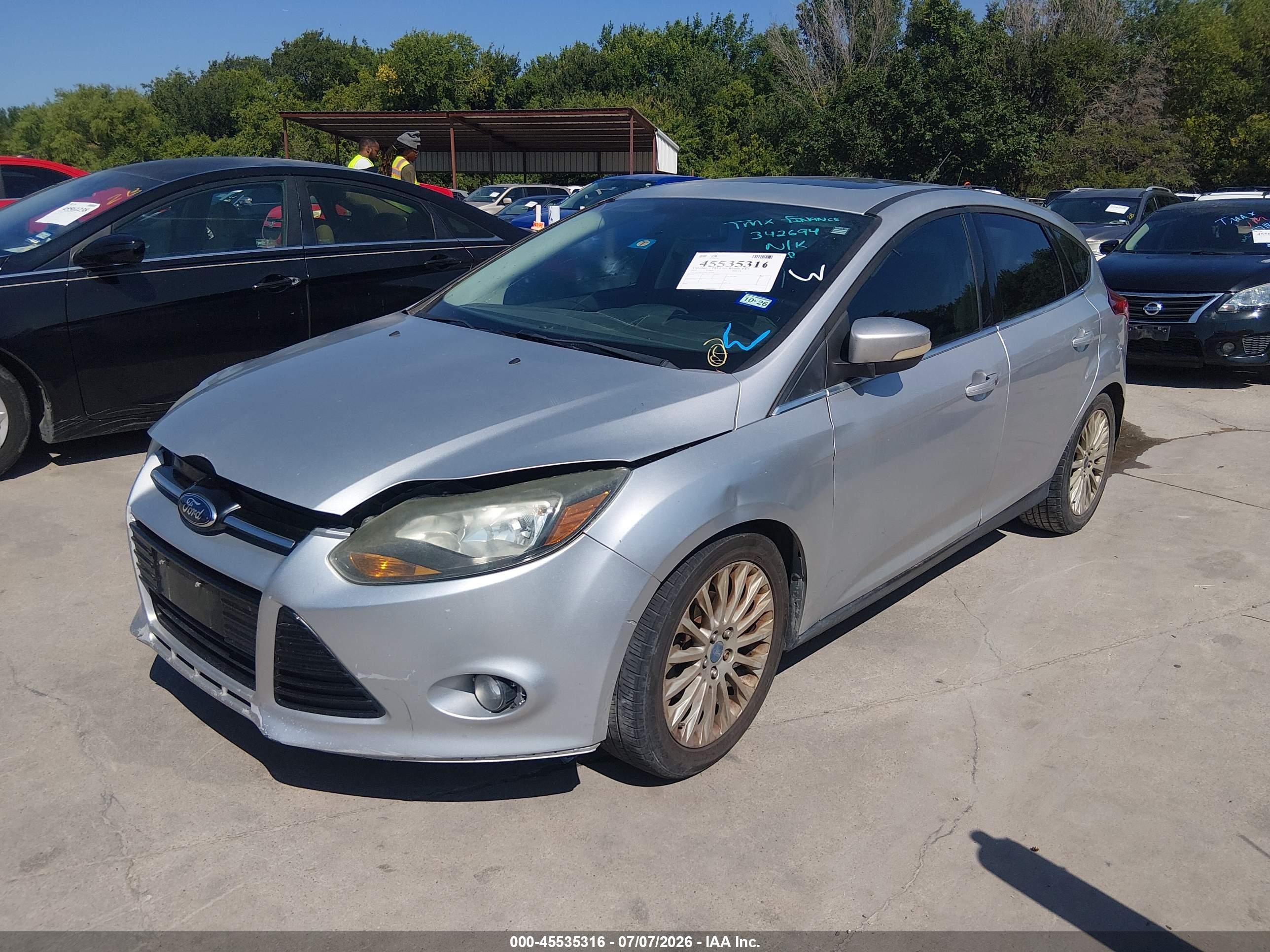 2012 Ford Focus Titanium Silver vin: 1FAHP3N29CL342694