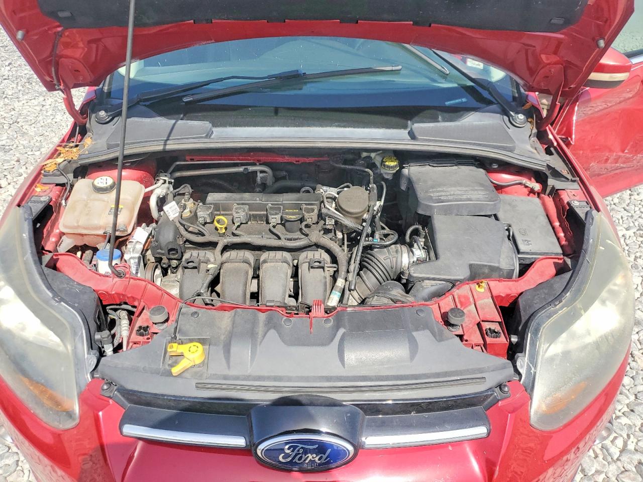 2012 Ford Focus Titanium Red vin: 1FAHP3N2XCL365790