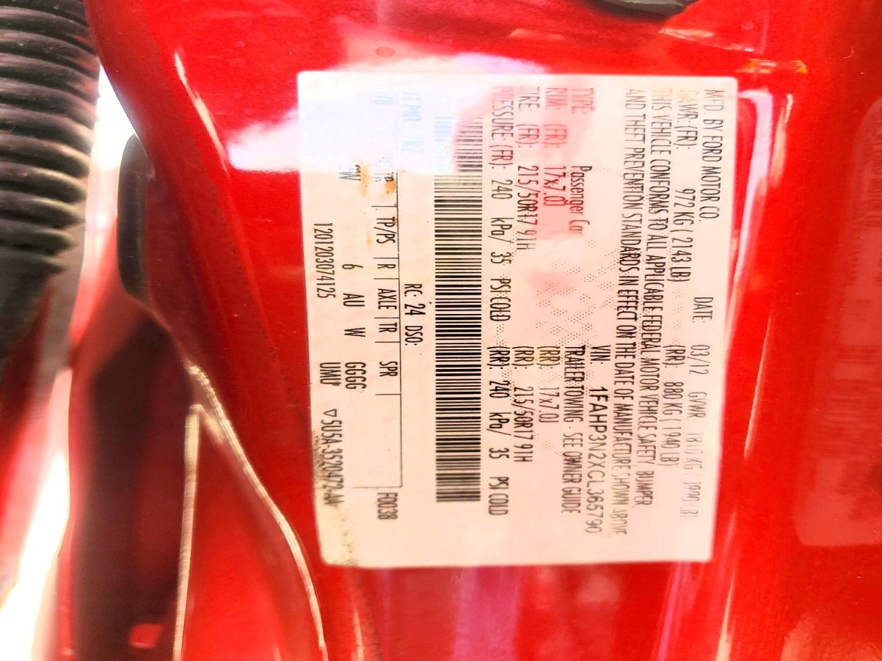 2012 Ford Focus Titanium Red vin: 1FAHP3N2XCL365790