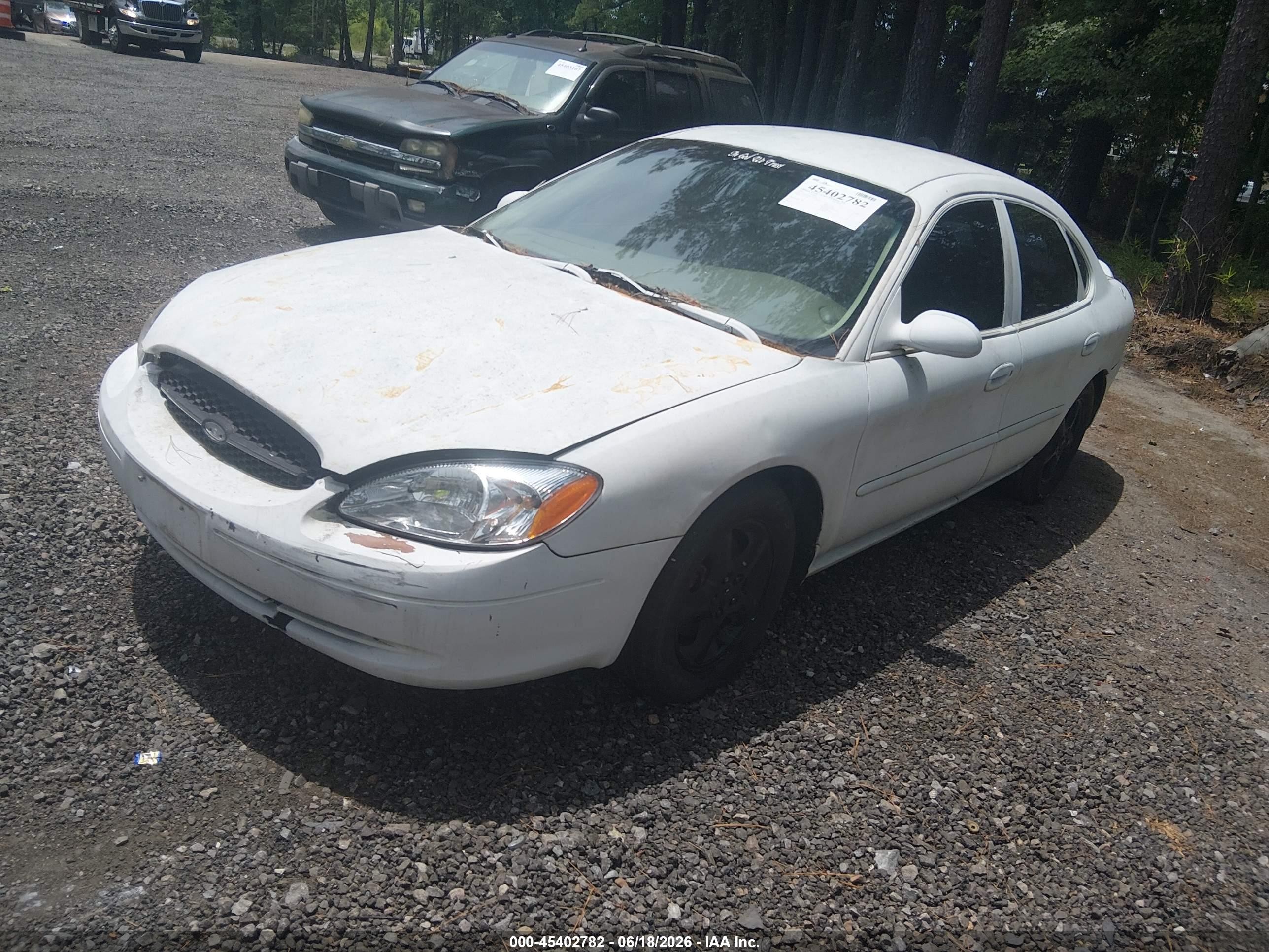 2003 Ford Taurus Ses White vin: 1FAHP55U83A183448