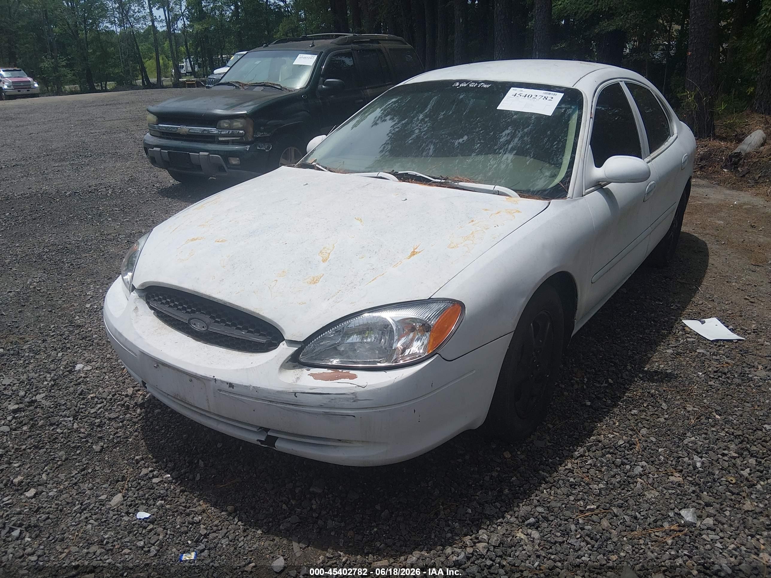 2003 Ford Taurus Ses White vin: 1FAHP55U83A183448