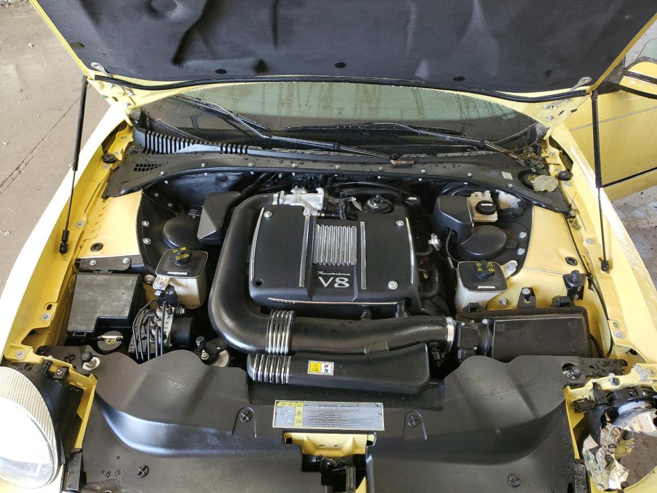 2002 Ford Thunderbird Желтый vin: 1FAHP60A12Y107627