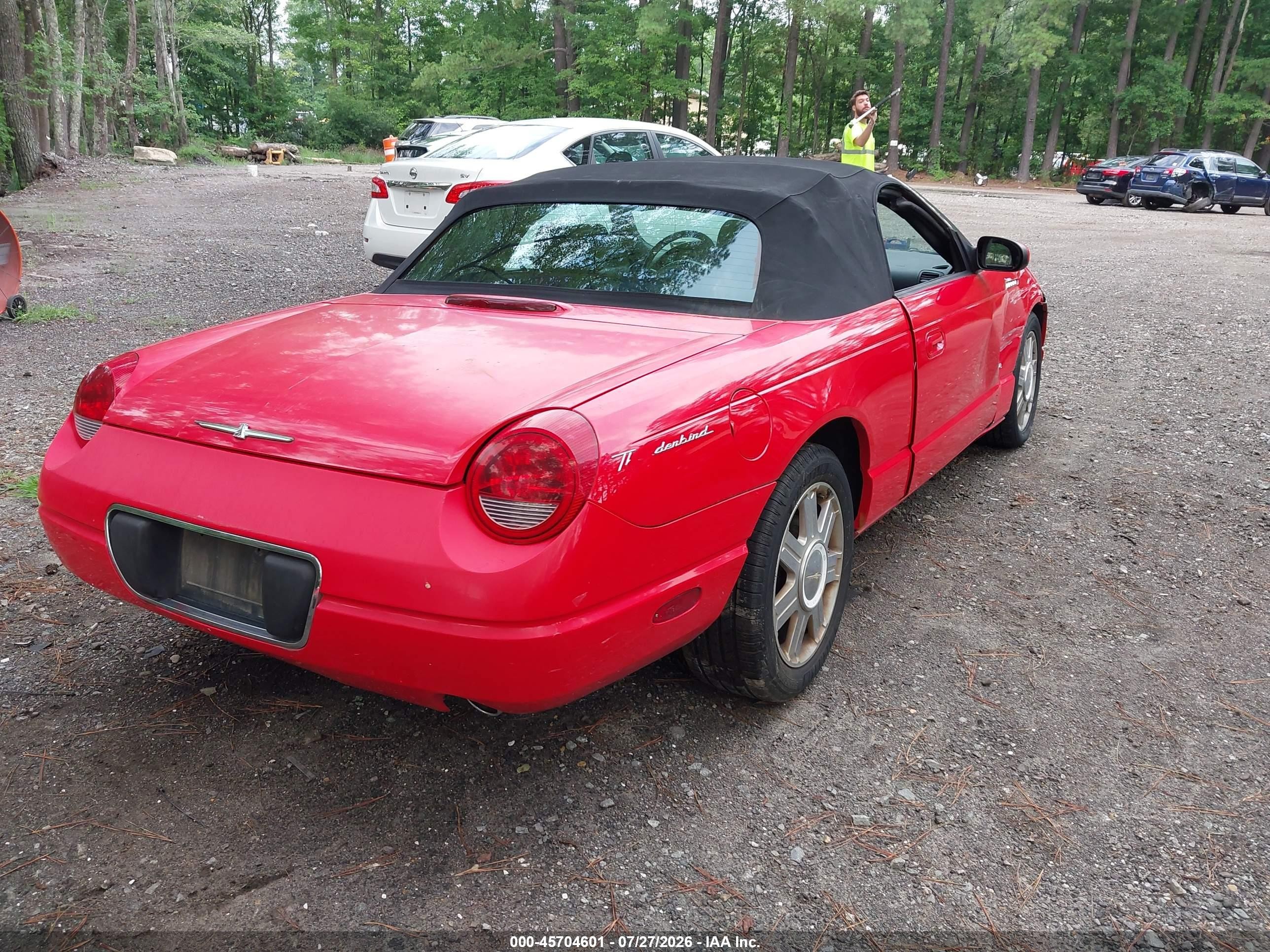 2004 Ford Thunderbird Red vin: 1FAHP60A24Y107932