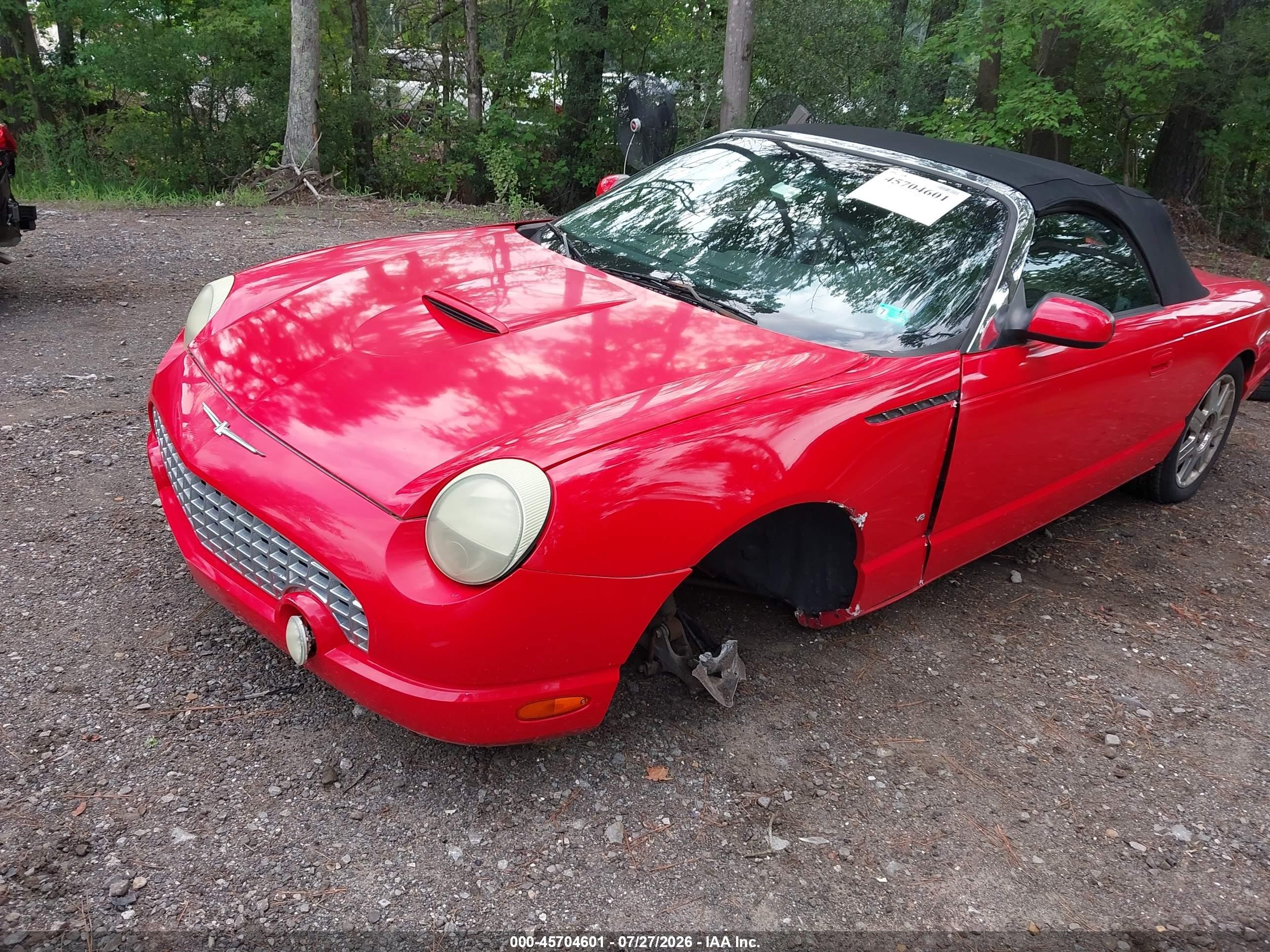 2004 Ford Thunderbird Red vin: 1FAHP60A24Y107932