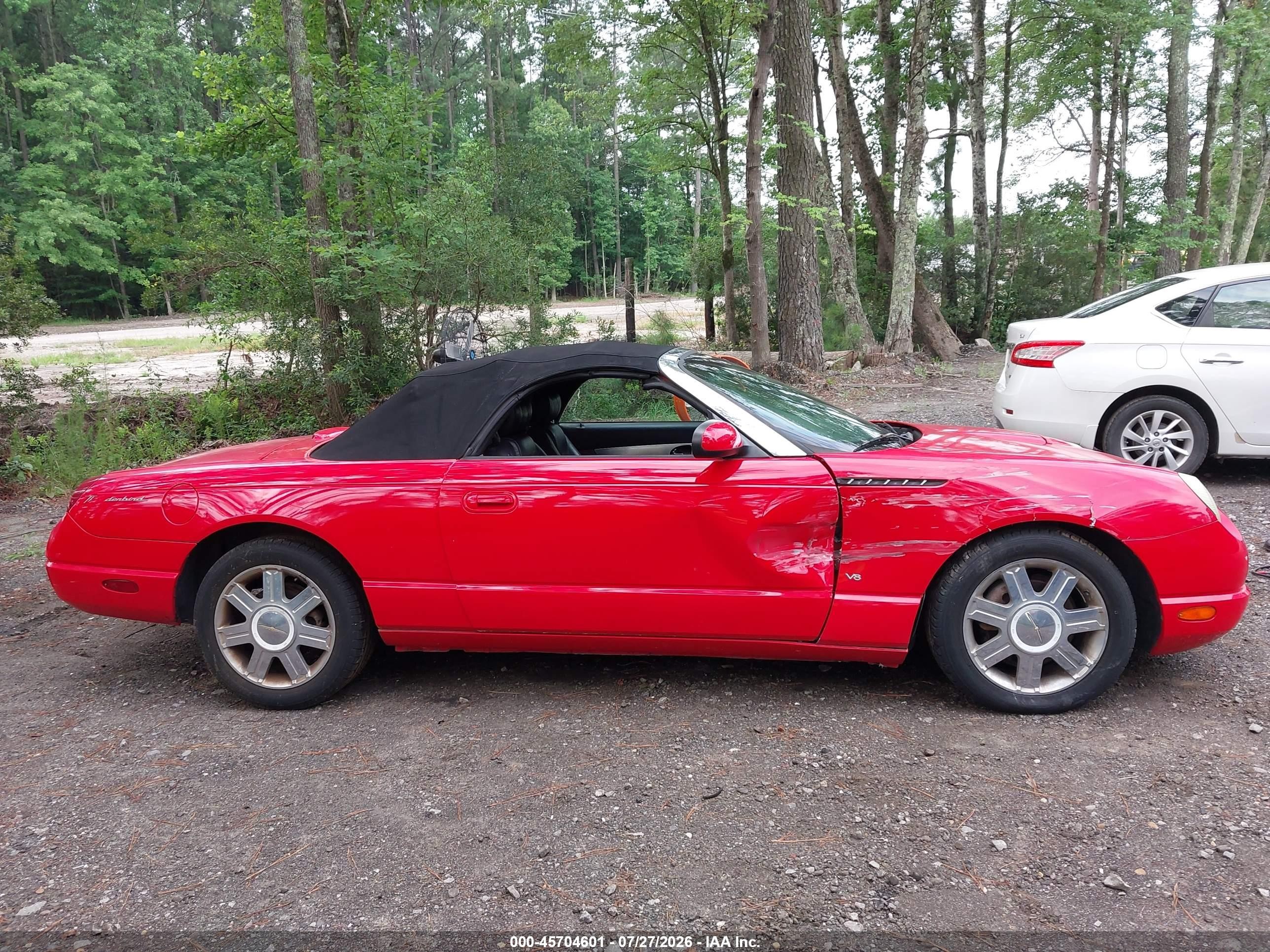 2004 Ford Thunderbird Red vin: 1FAHP60A24Y107932