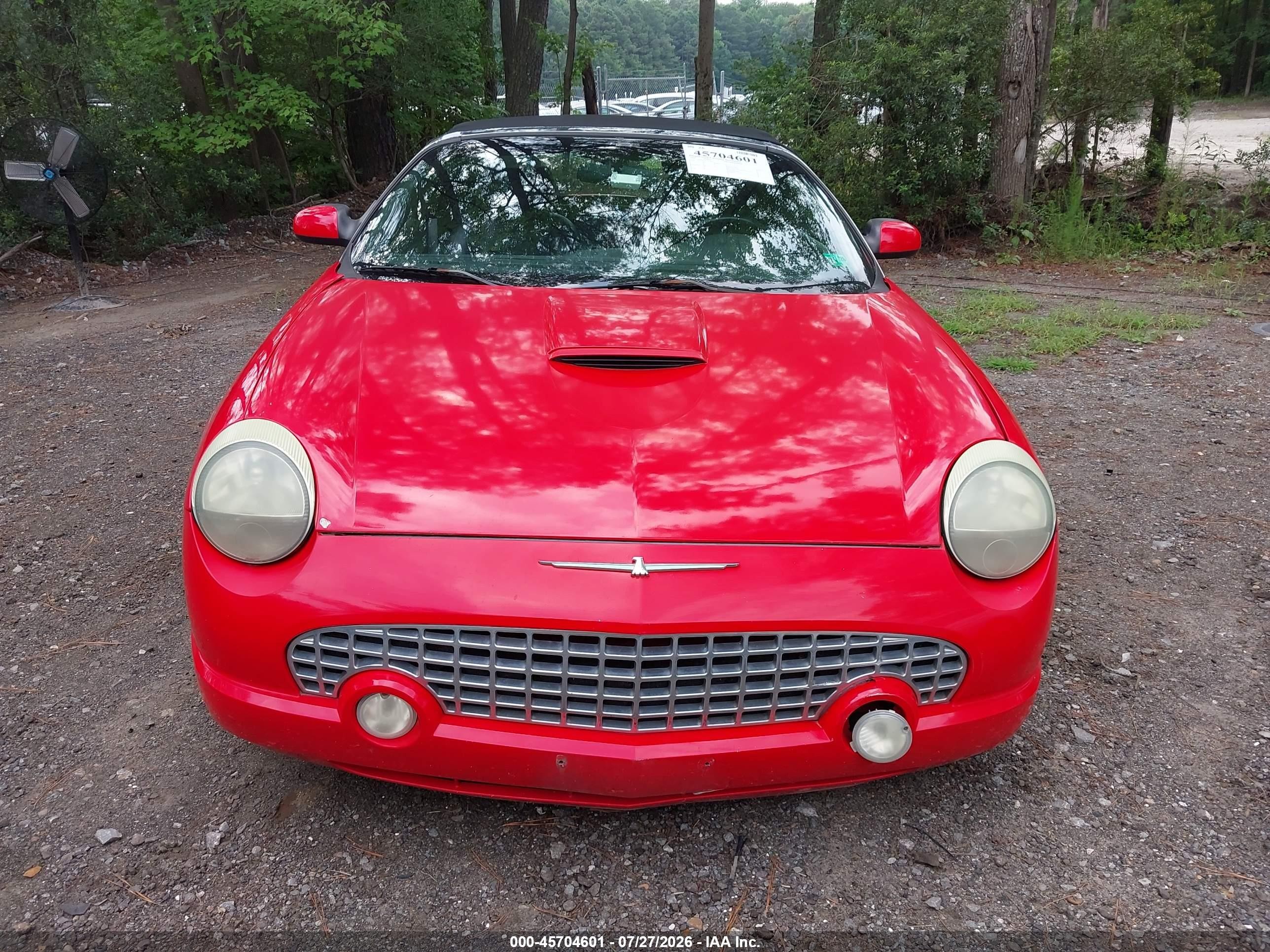 2004 Ford Thunderbird Red vin: 1FAHP60A24Y107932