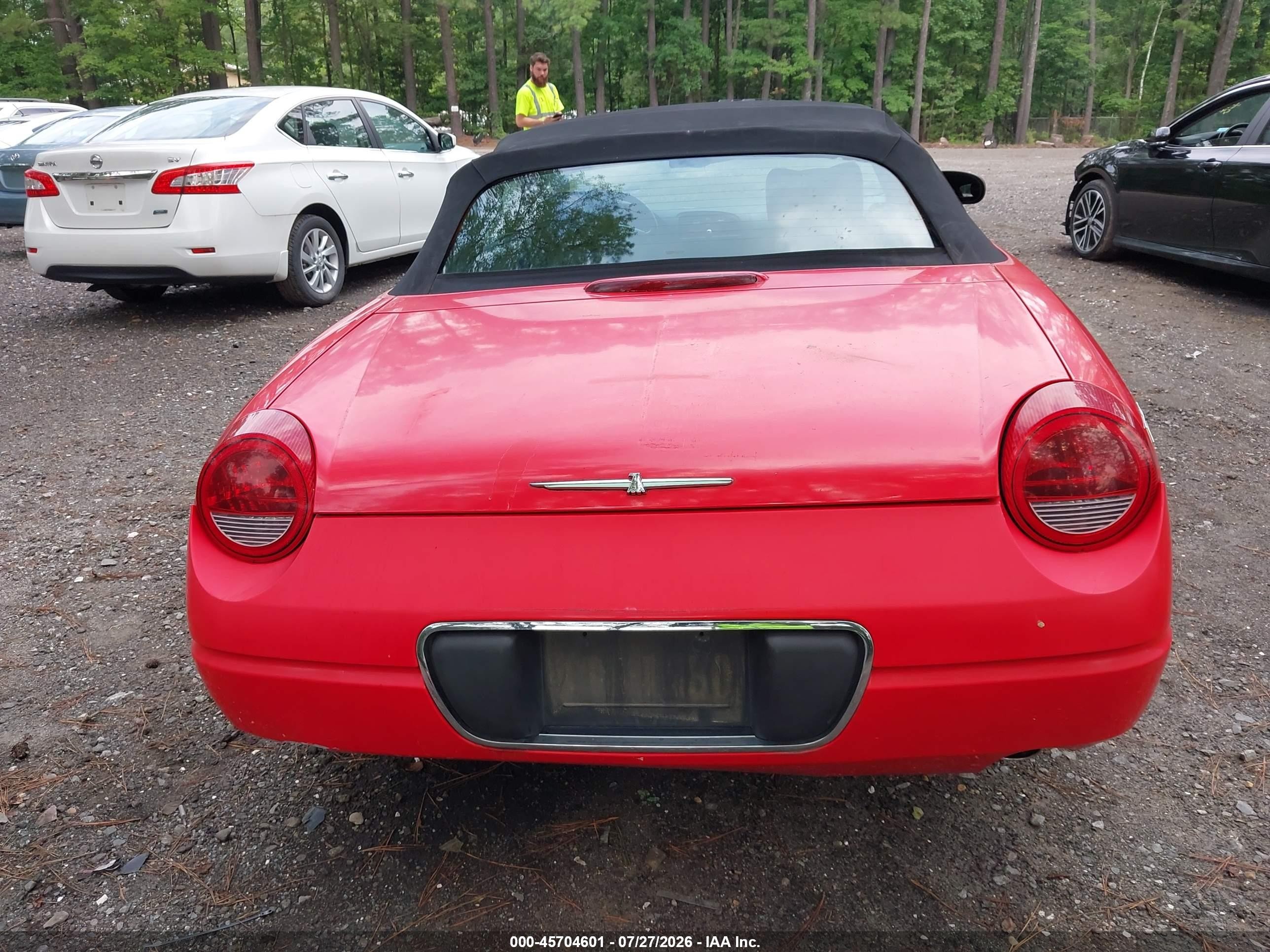2004 Ford Thunderbird Red vin: 1FAHP60A24Y107932