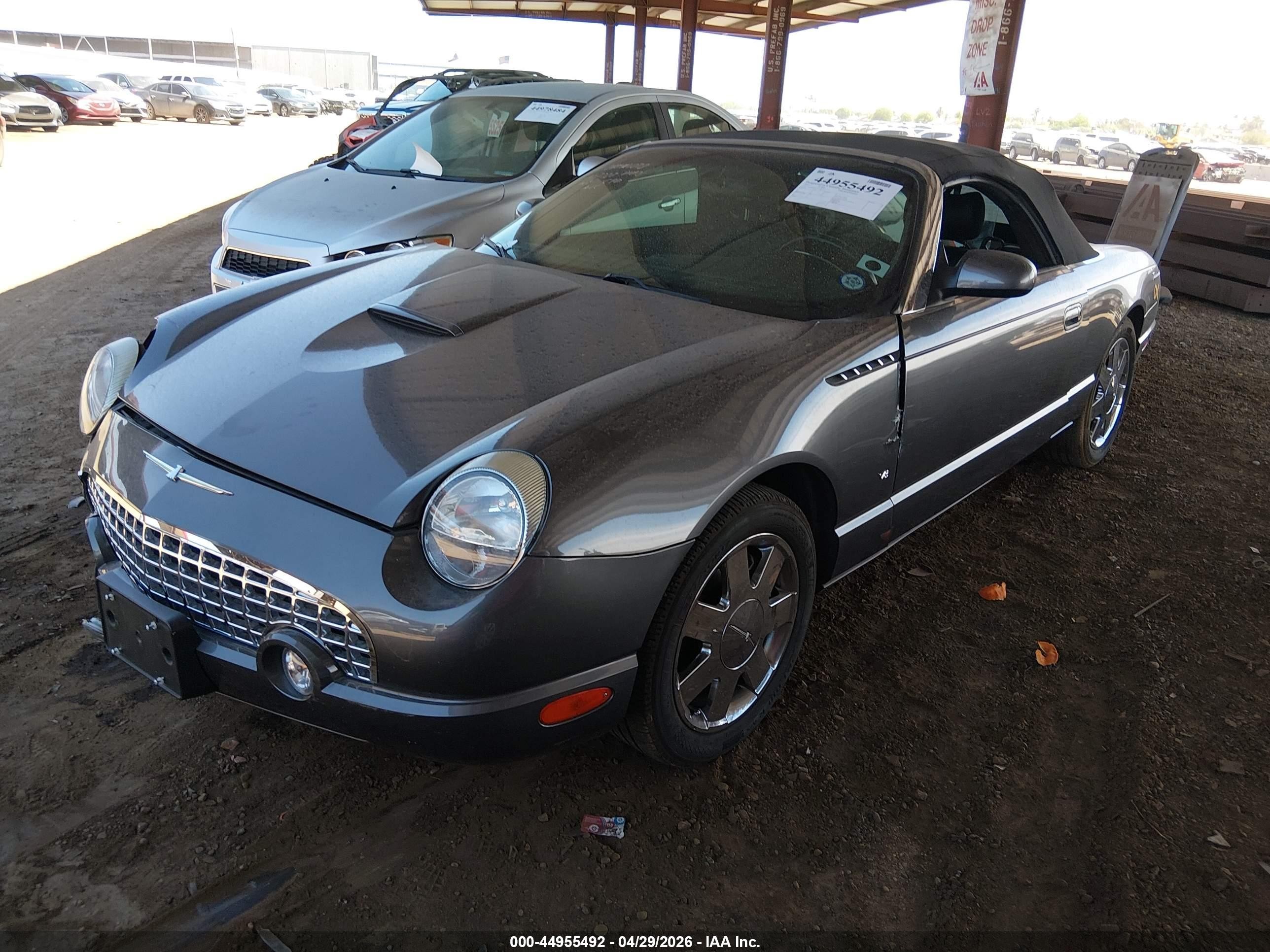 2003 Ford Thunderbird   Gray vin: 1FAHP60A33Y107727
