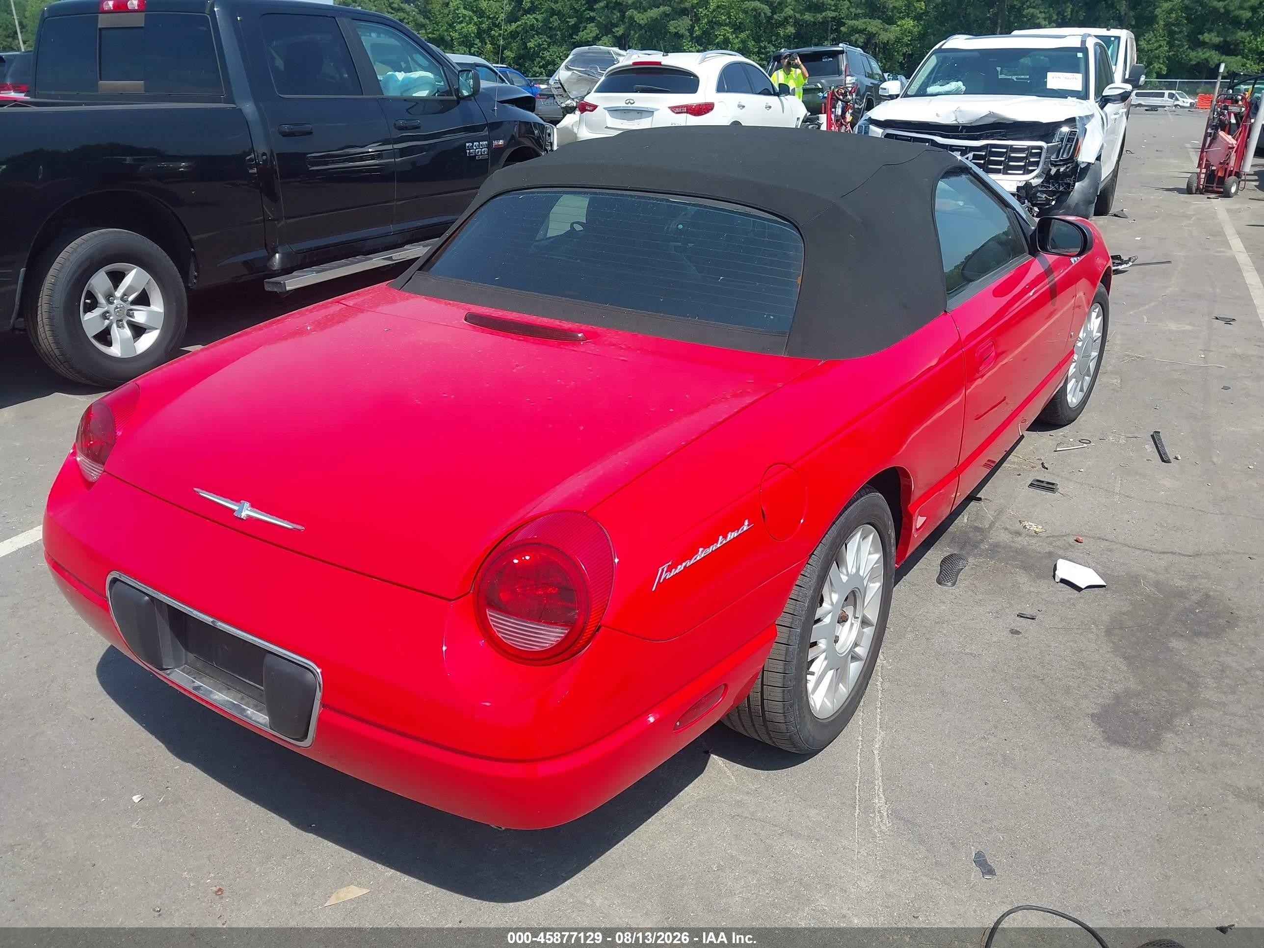 2003 Ford Thunderbird   Red vin: 1FAHP60A33Y110319
