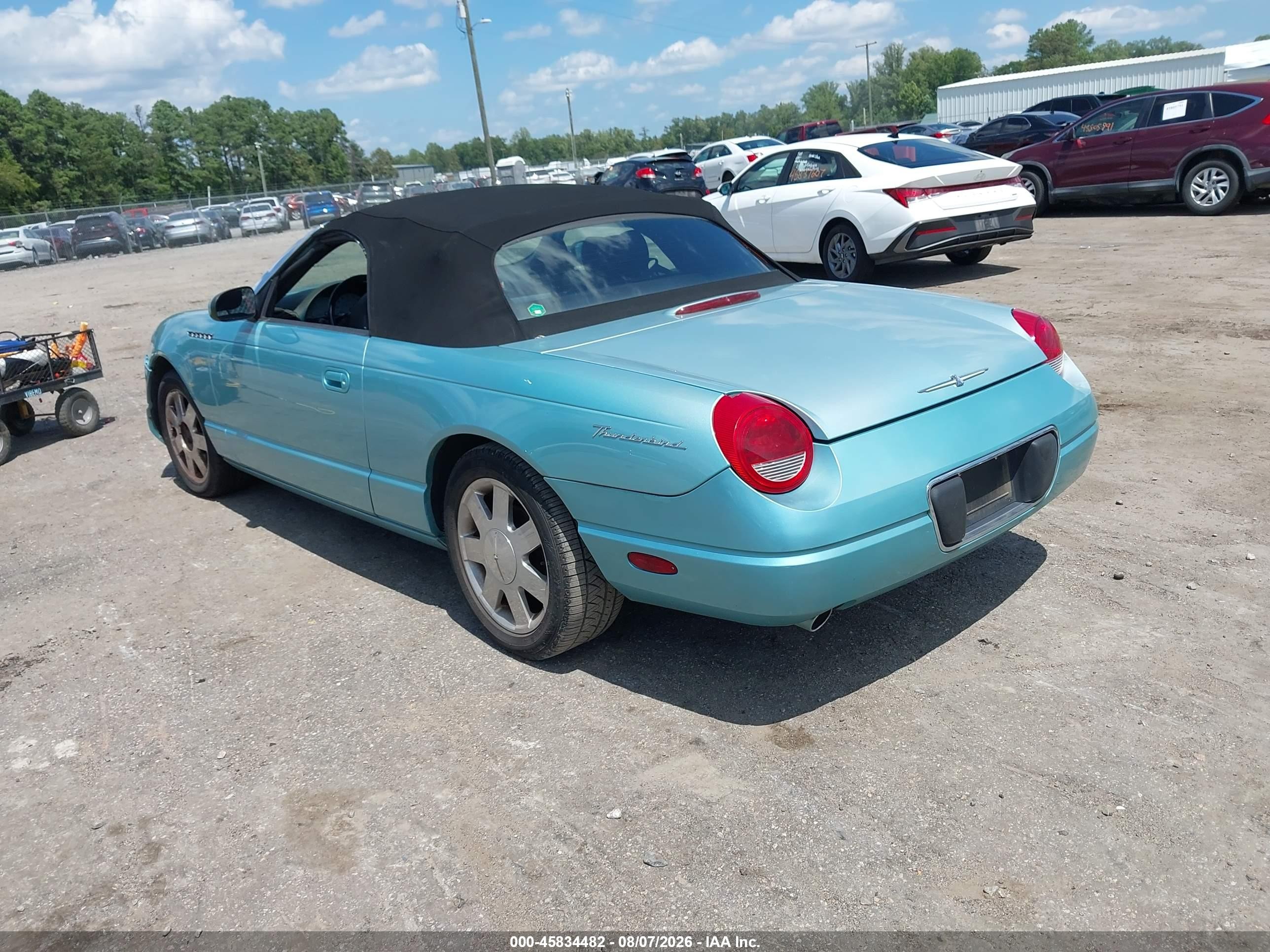 2002 Ford Thunderbird Deluxe/premium/w/hardtop Deluxe/w/hardtop Premium Blue vin: 1FAHP60A42Y117357