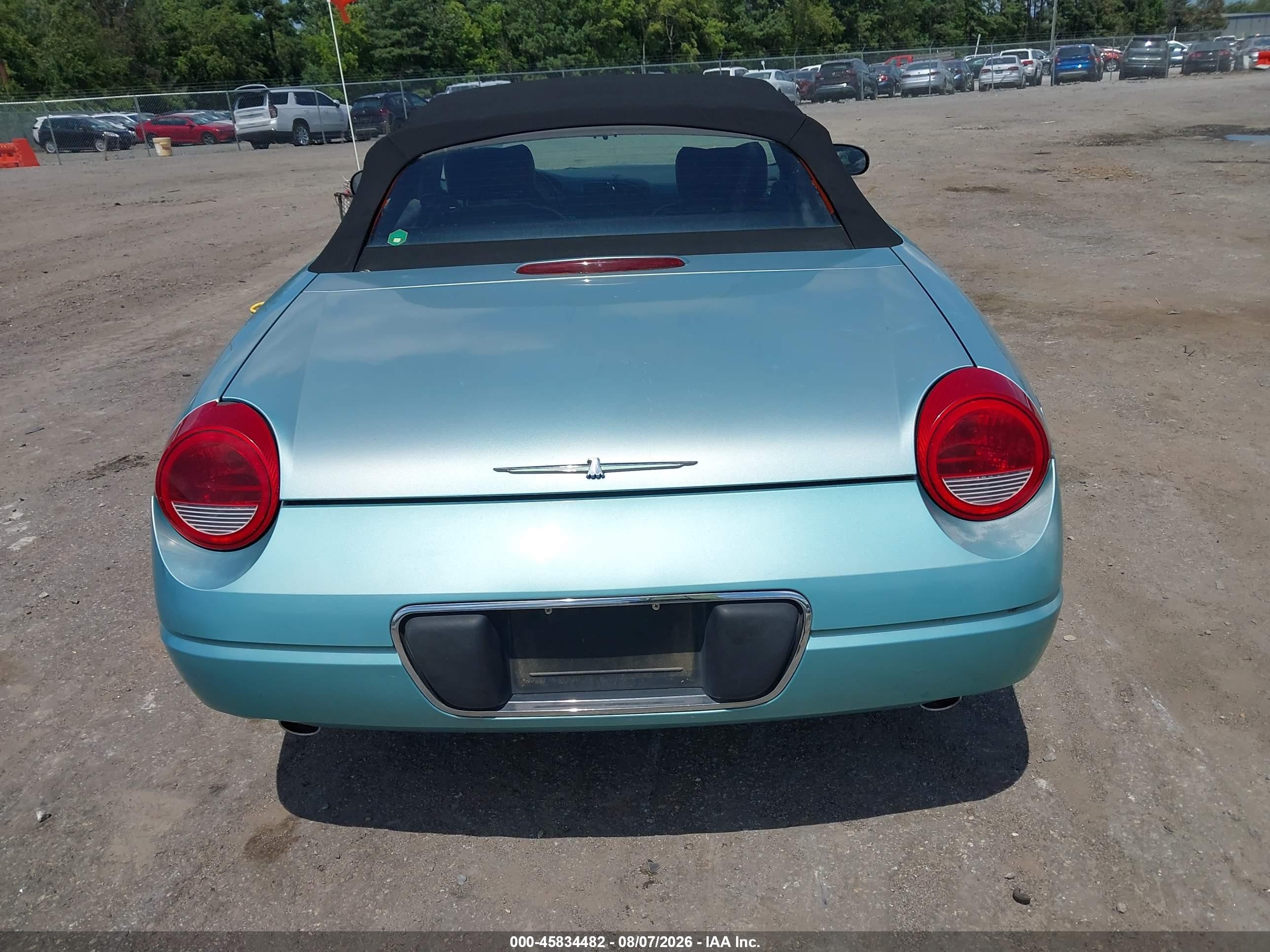2002 Ford Thunderbird Deluxe/premium/w/hardtop Deluxe/w/hardtop Premium Blue vin: 1FAHP60A42Y117357