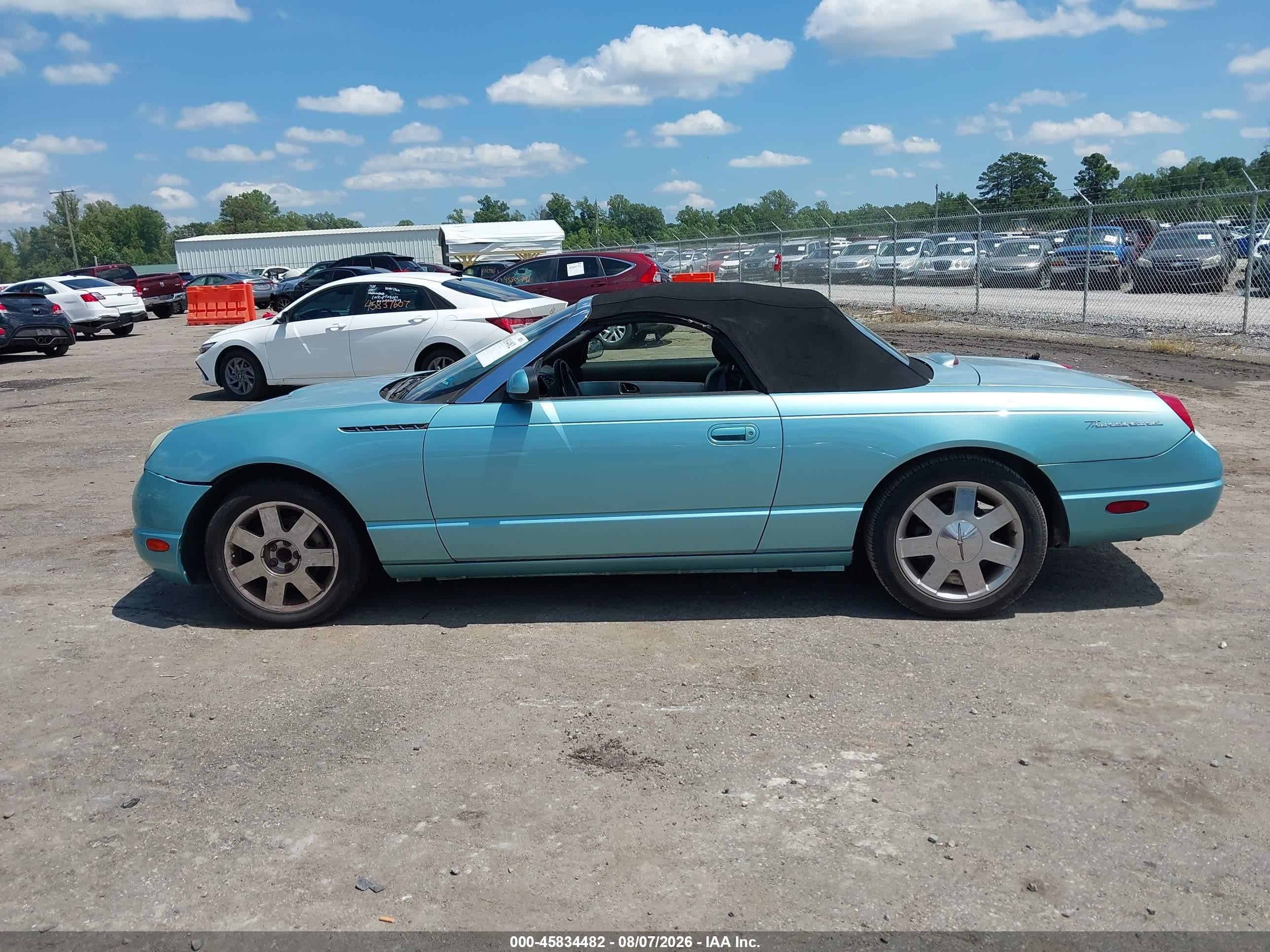 2002 Ford Thunderbird Deluxe/premium/w/hardtop Deluxe/w/hardtop Premium Blue vin: 1FAHP60A42Y117357