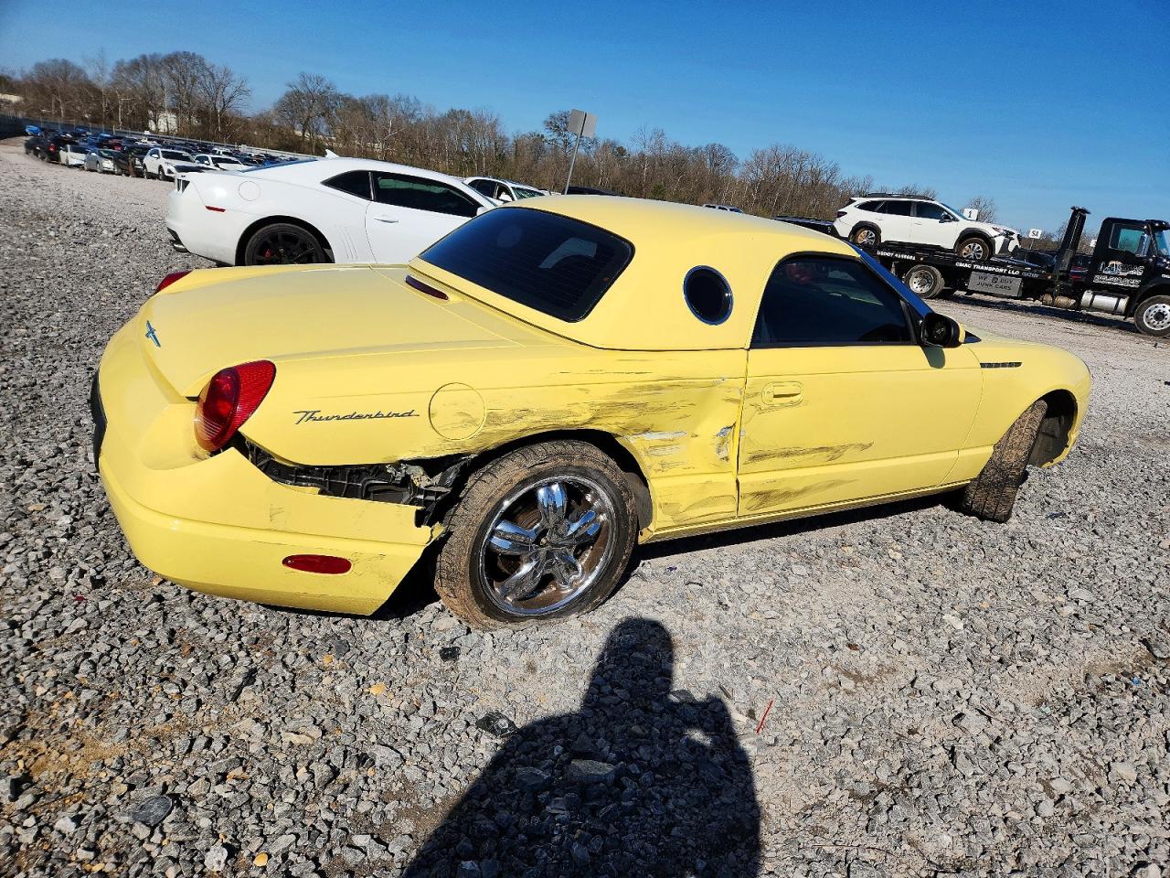 2002 Ford Thunderbird Yellow vin: 1FAHP60A52Y104083
