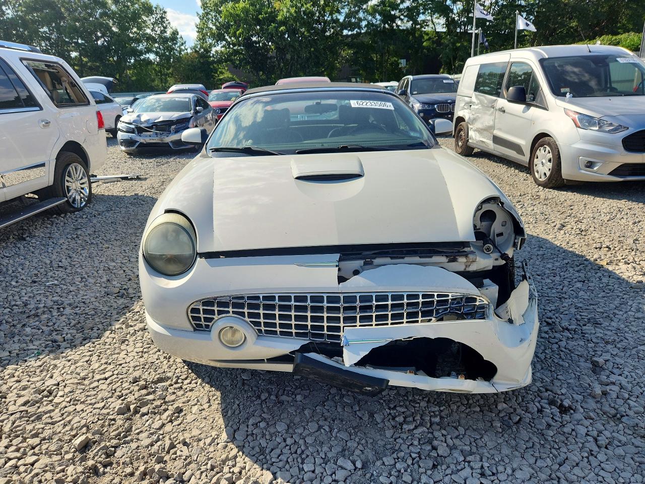 2002 Ford Thunderbird White vin: 1FAHP60A52Y114841