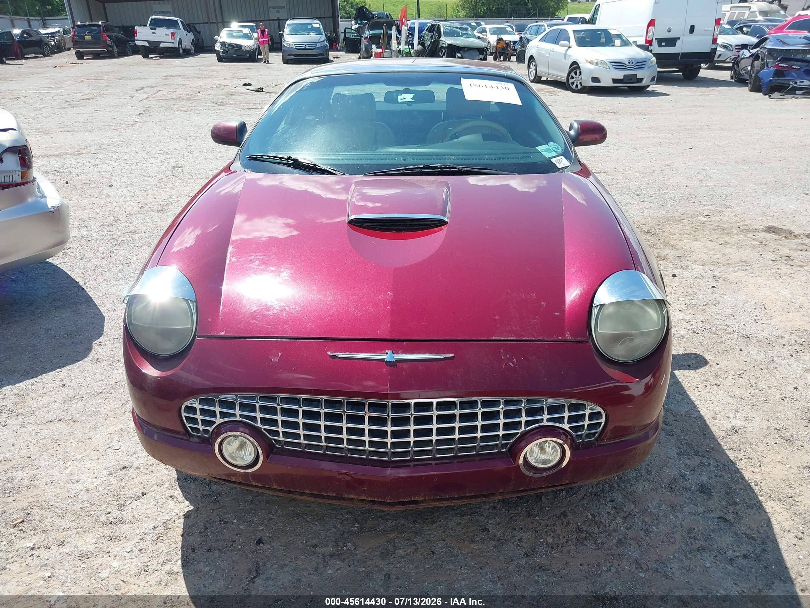 2004 Ford Thunderbird   Red vin: 1FAHP60A54Y104412