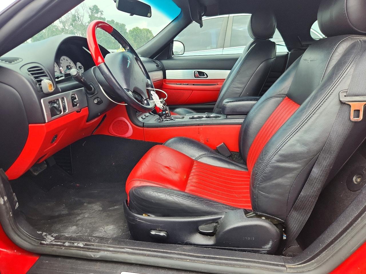 2004 Ford Thunderbird Red vin: 1FAHP60A74Y101463