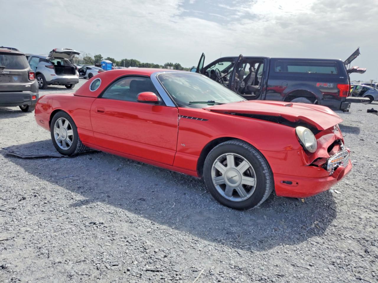 2004 Ford Thunderbird Red vin: 1FAHP60A74Y101463