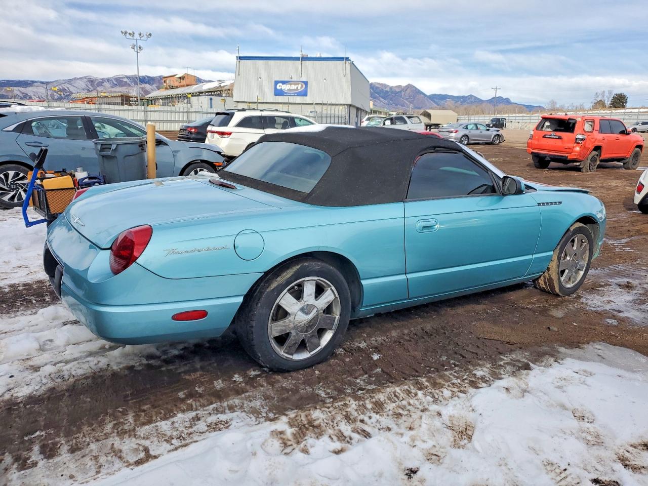 2002 Ford Thunderbird Blue vin: 1FAHP60A82Y123596