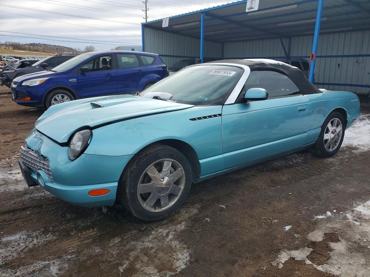 2002 Ford Thunderbird Blue vin: 1FAHP60A82Y123596