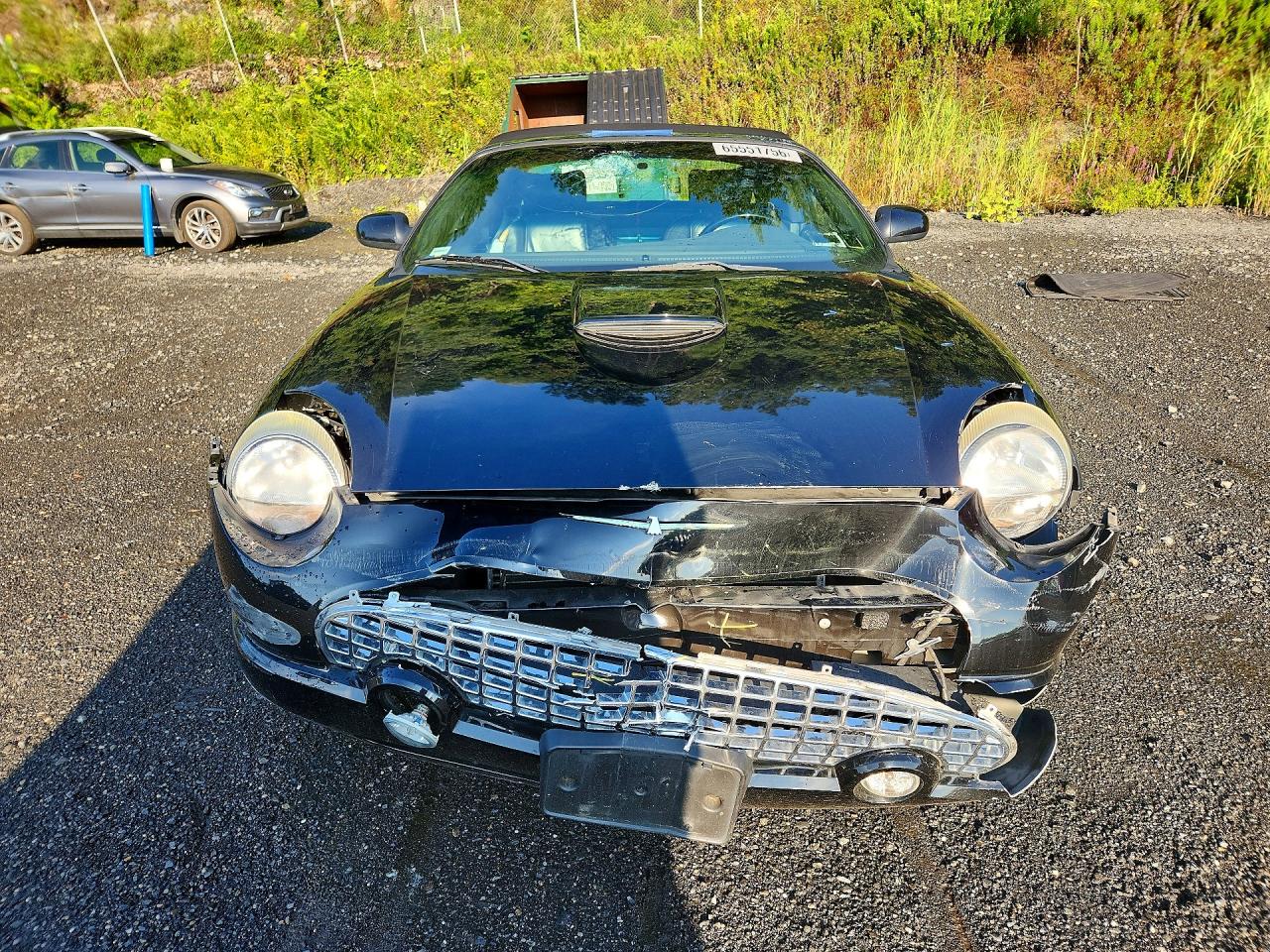 2002 Ford Thunderbird Black vin: 1FAHP60AX2Y120294