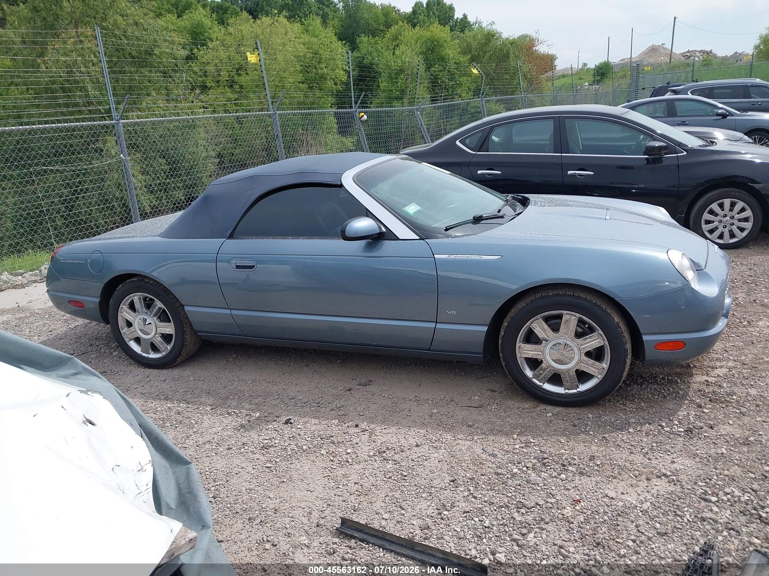 2005 Ford Thunderbird 50th Anniversary Light Blue vin: 1FAHP60AX5Y103323