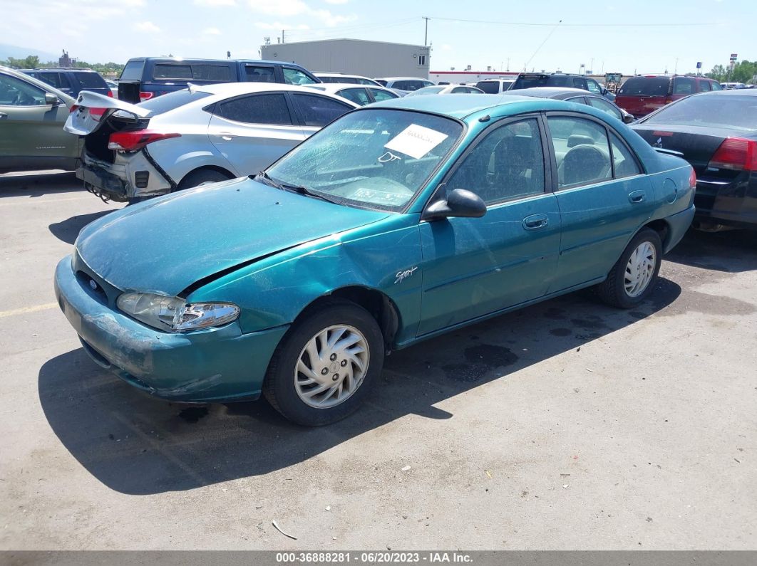 1997 Ford Escort Lx Green vin: 1FALP13P4VW303316