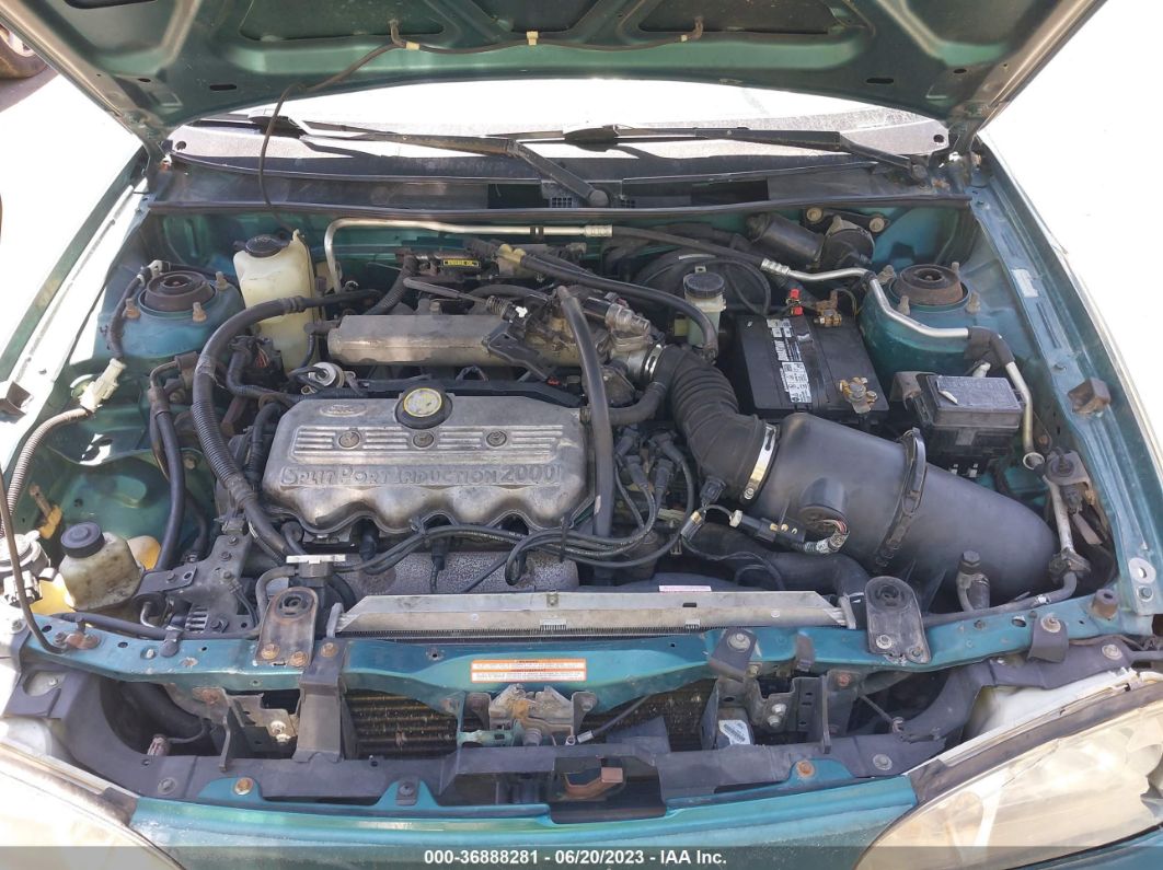 1997 Ford Escort Lx Green vin: 1FALP13P4VW303316