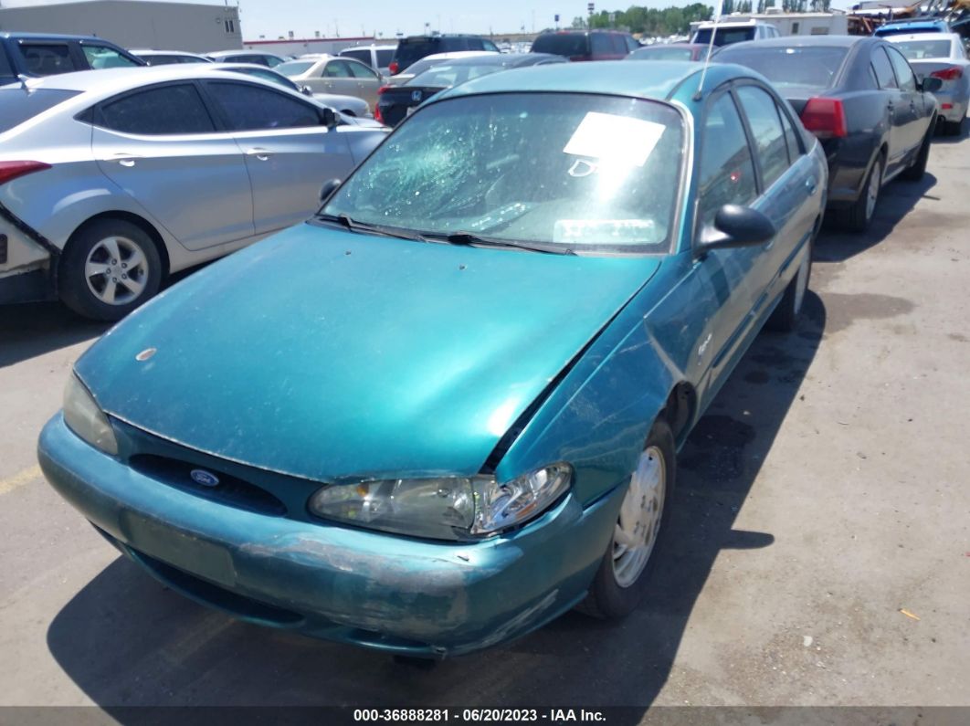 1997 Ford Escort Lx Green vin: 1FALP13P4VW303316