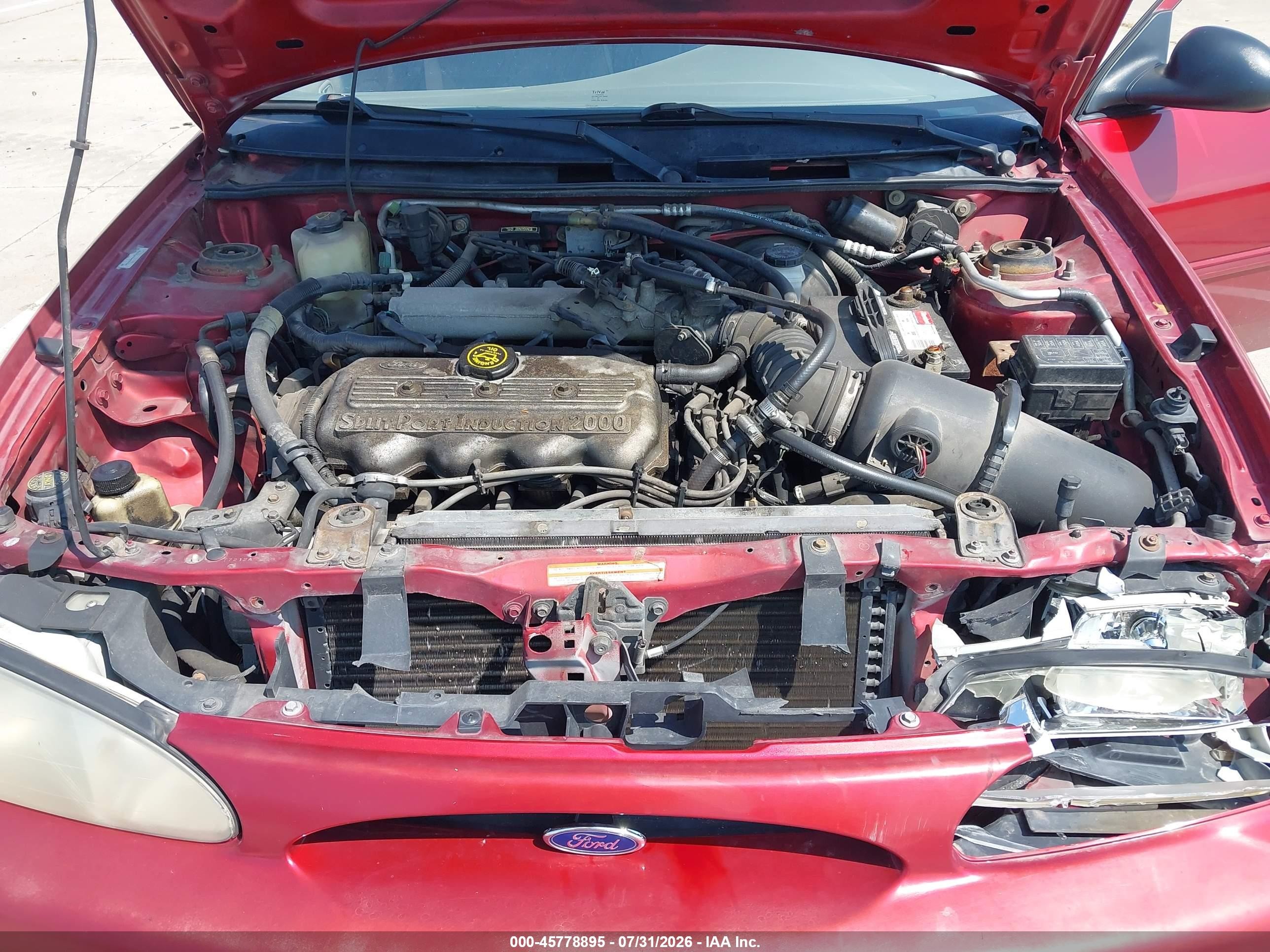 1998 Ford Escort Se Red vin: 1FALP13P9WW106868