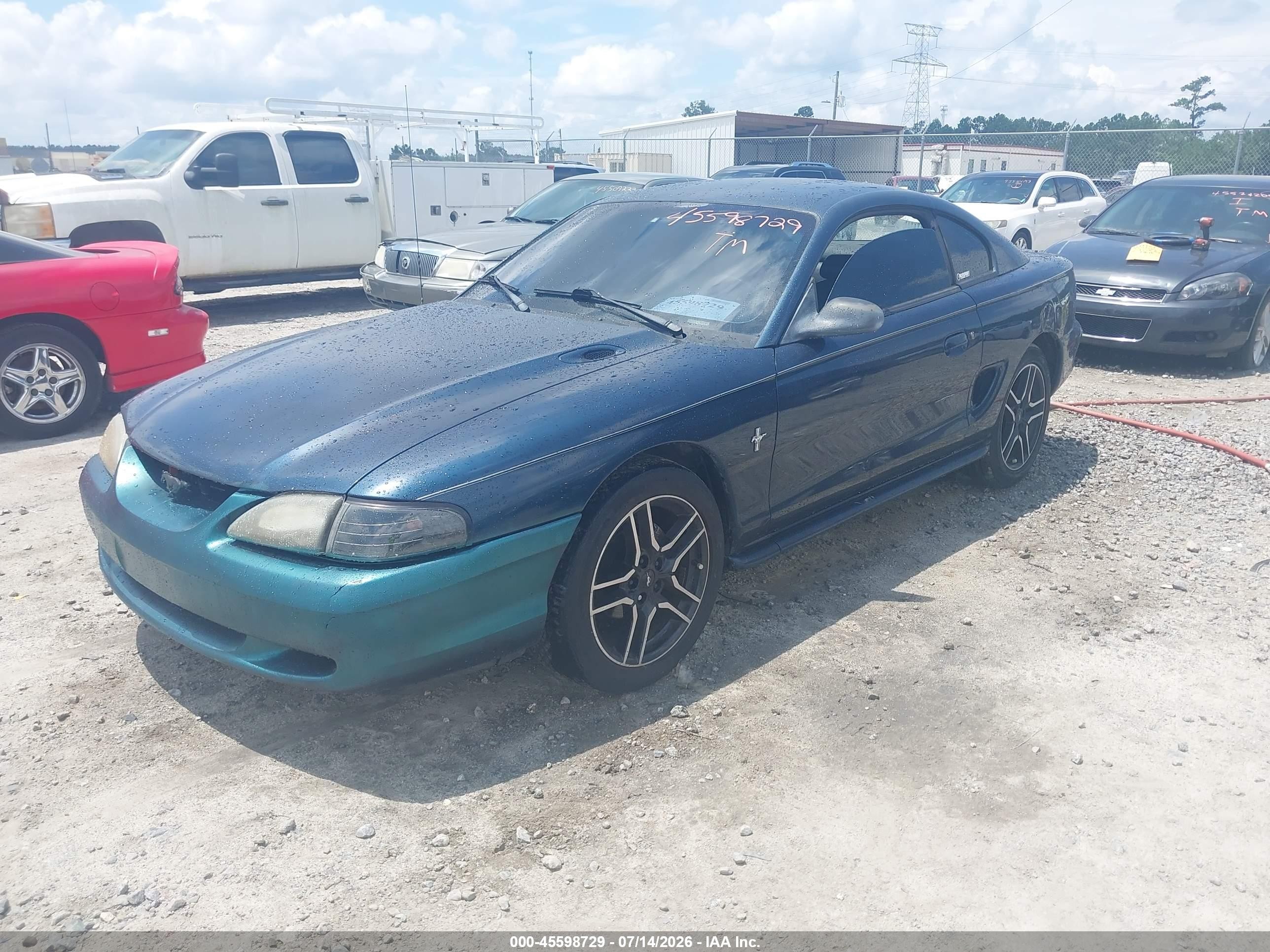 1994 Ford Mustang   Green vin: 1FALP4043RF183784