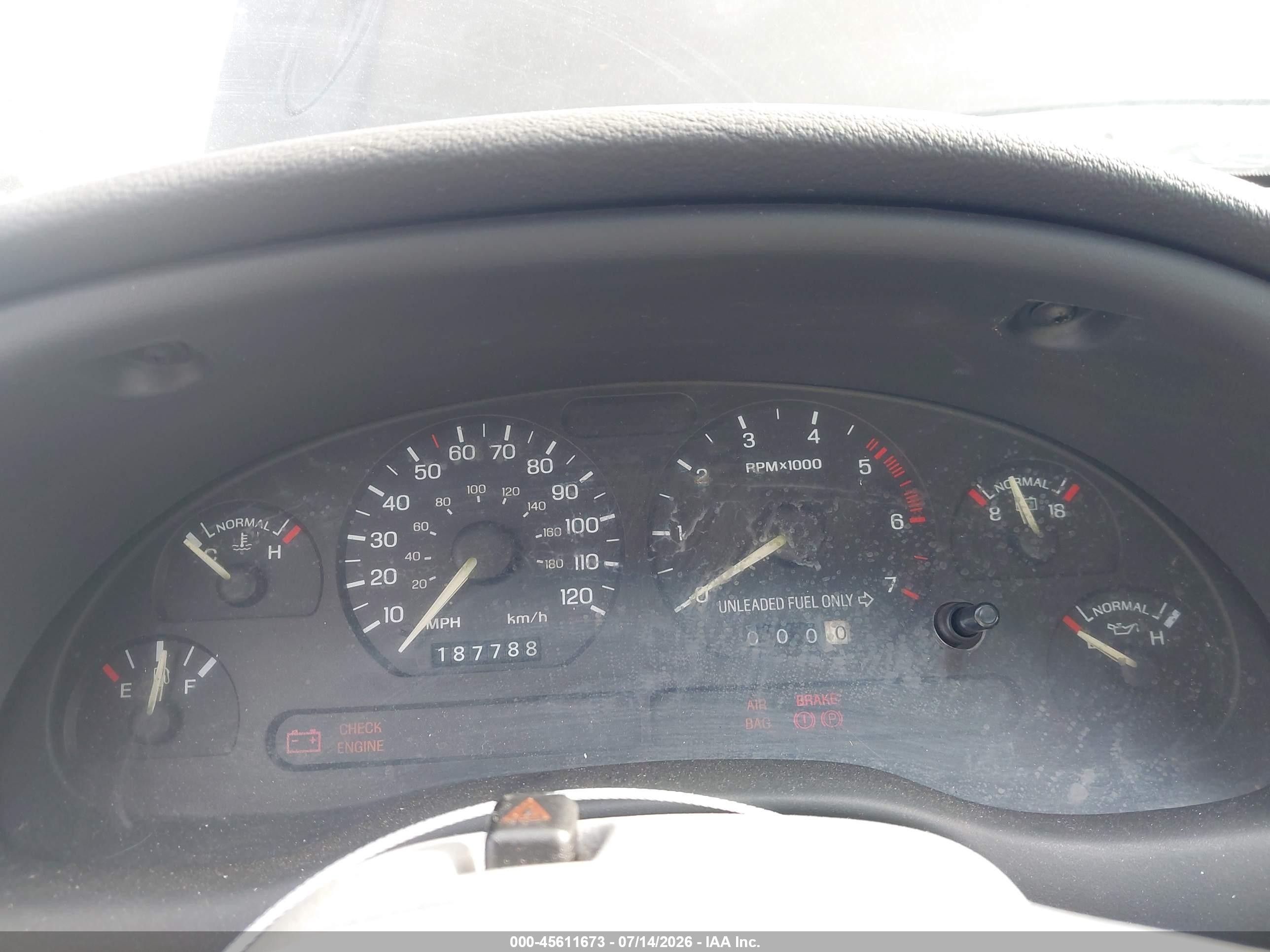 1994 Ford Mustang   Черный vin: 1FALP4044RF171322