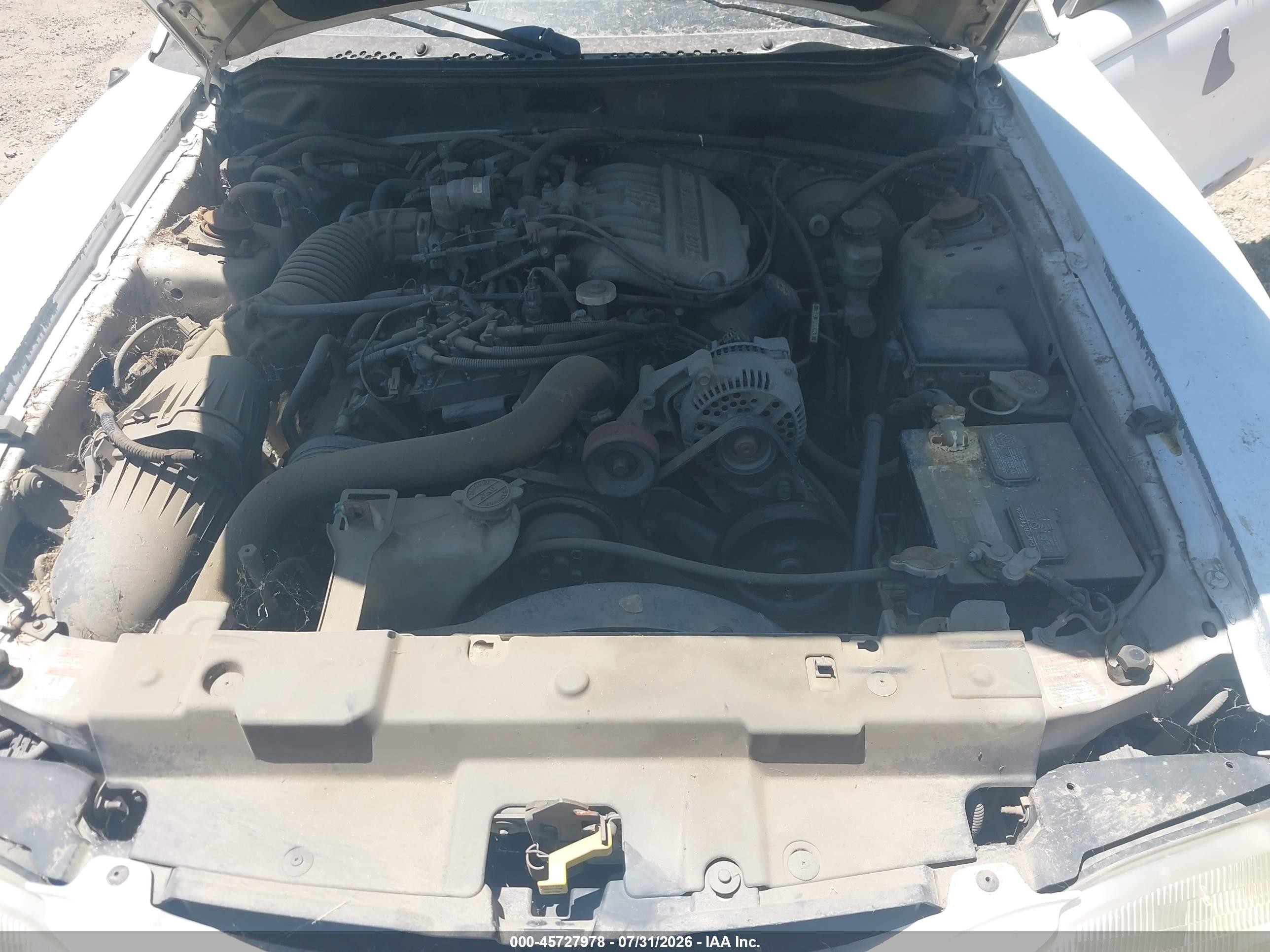 1997 Ford Mustang   White vin: 1FALP4046VF140549