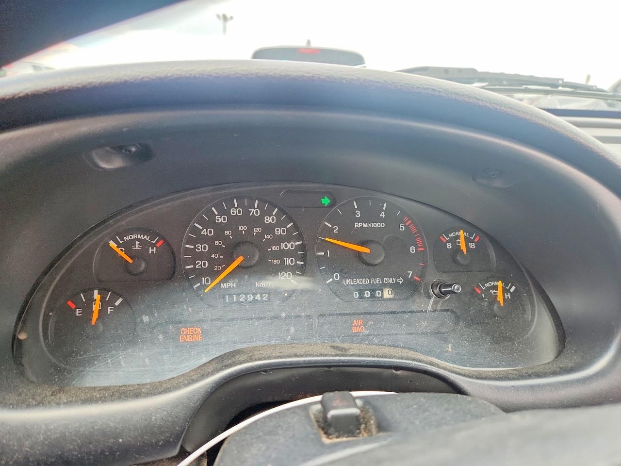 1997 Ford Mustang Red vin: 1FALP4047VF128877