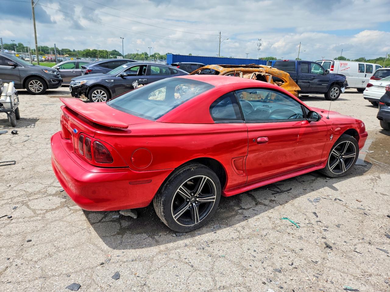 1997 Ford Mustang Red vin: 1FALP4047VF128877