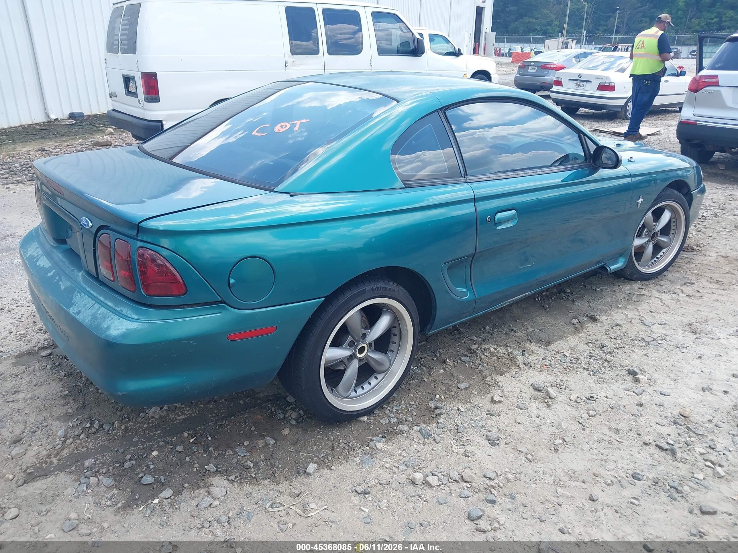 1996 Ford Mustang   Green vin: 1FALP404XTF141121