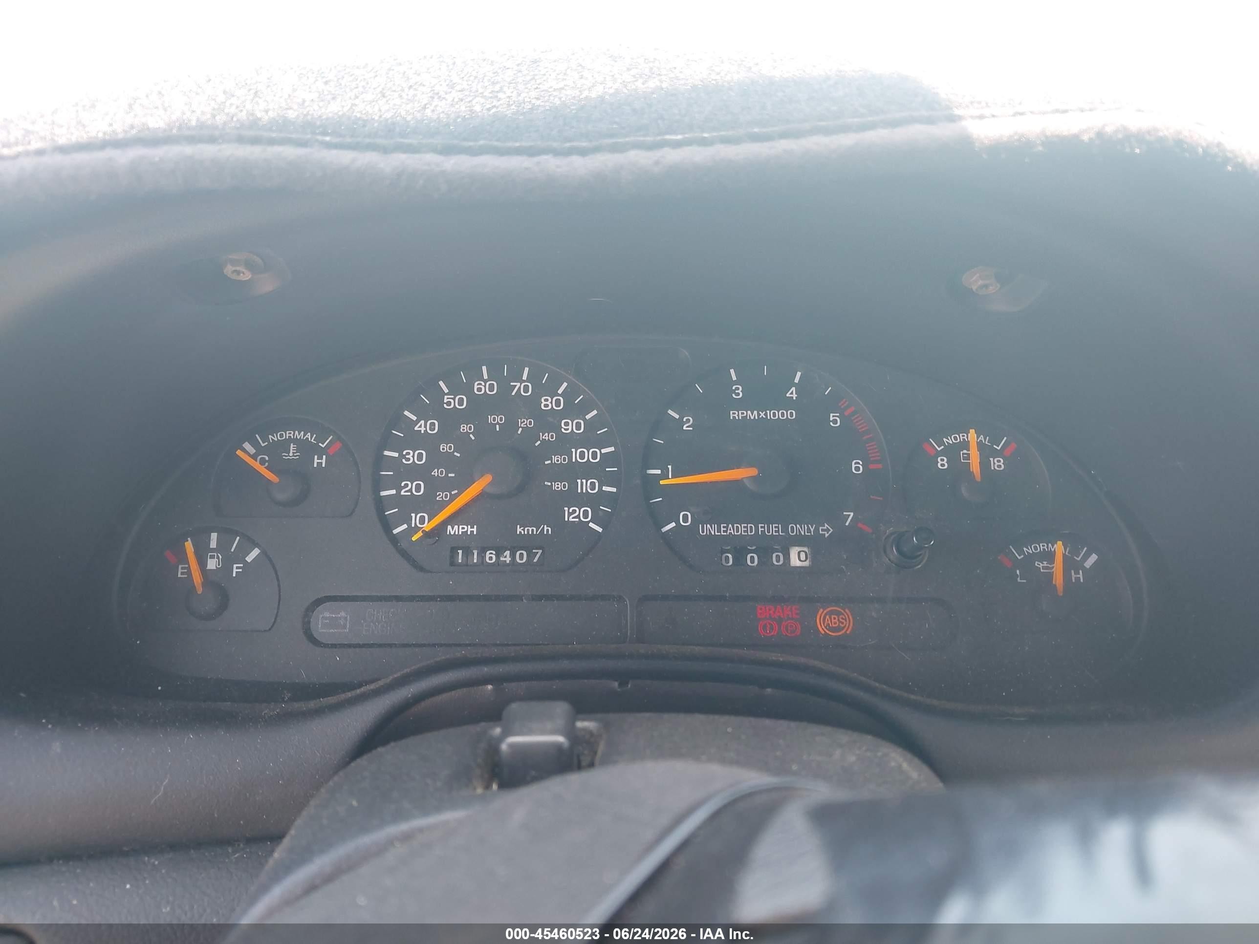 1997 Ford Mustang   Синий vin: 1FALP404XVF204513