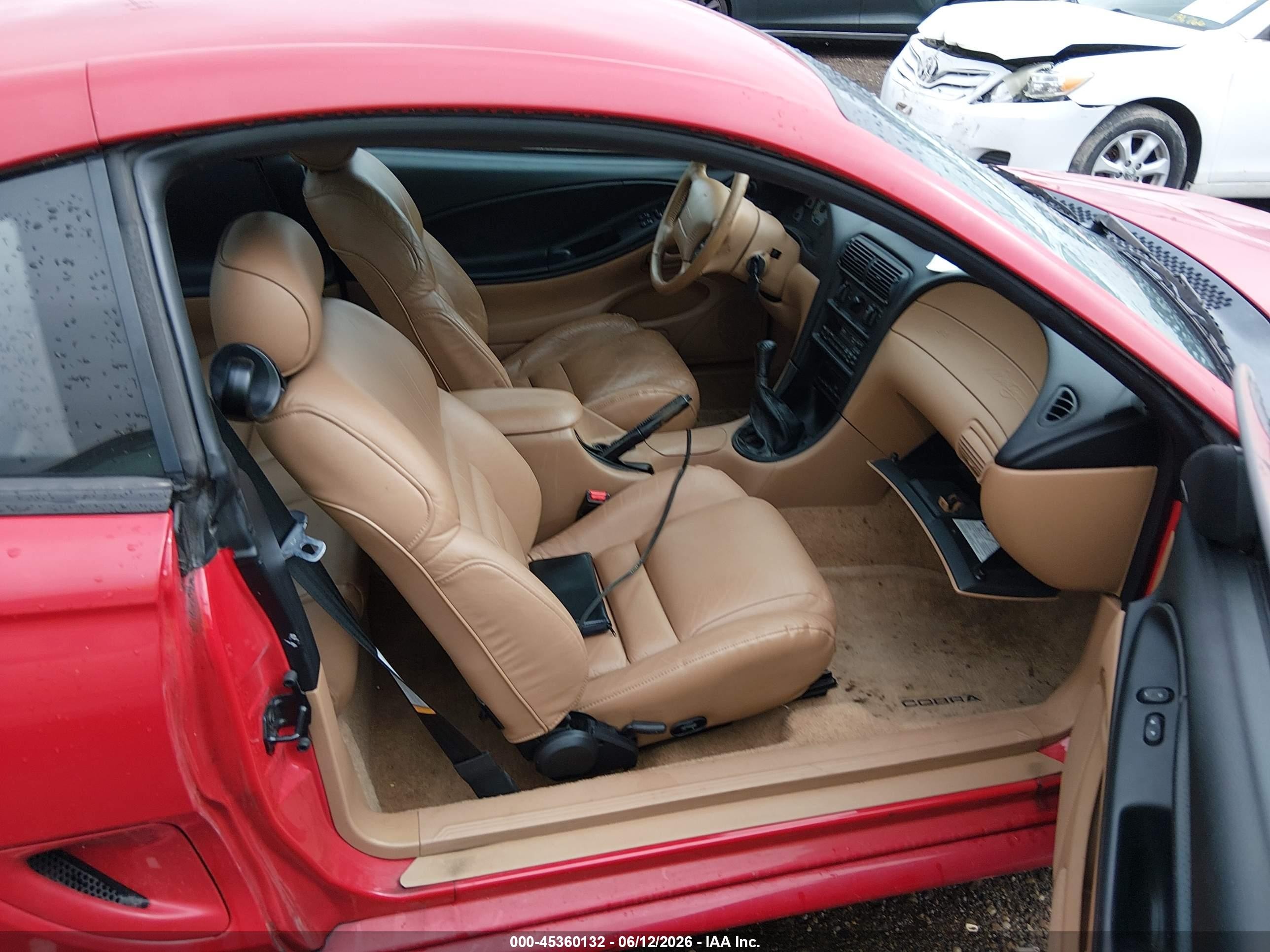 1995 Ford Mustang Cobra Svt Red vin: 1FALP42D4SF194697