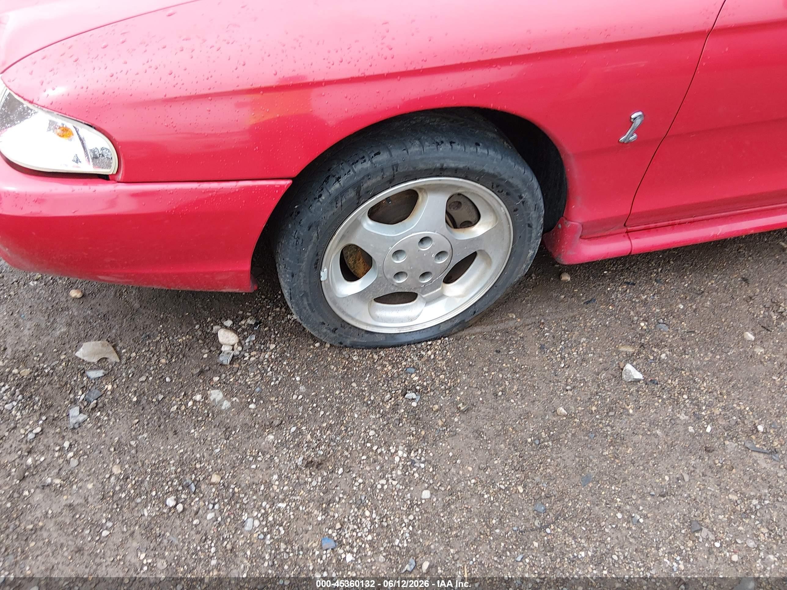 1995 Ford Mustang Cobra Svt Red vin: 1FALP42D4SF194697