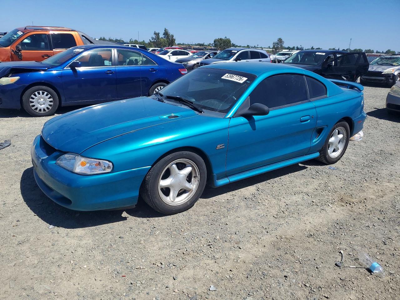 1995 Ford Mustang Gt Turquoise vin: 1FALP42T1SF186967