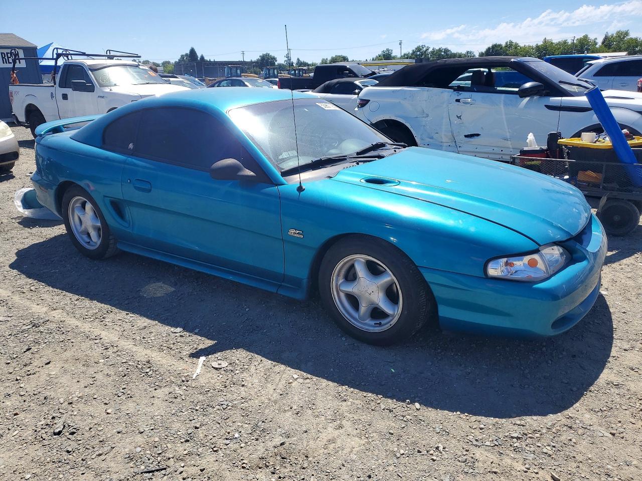 1995 Ford Mustang Gt Turquoise vin: 1FALP42T1SF186967