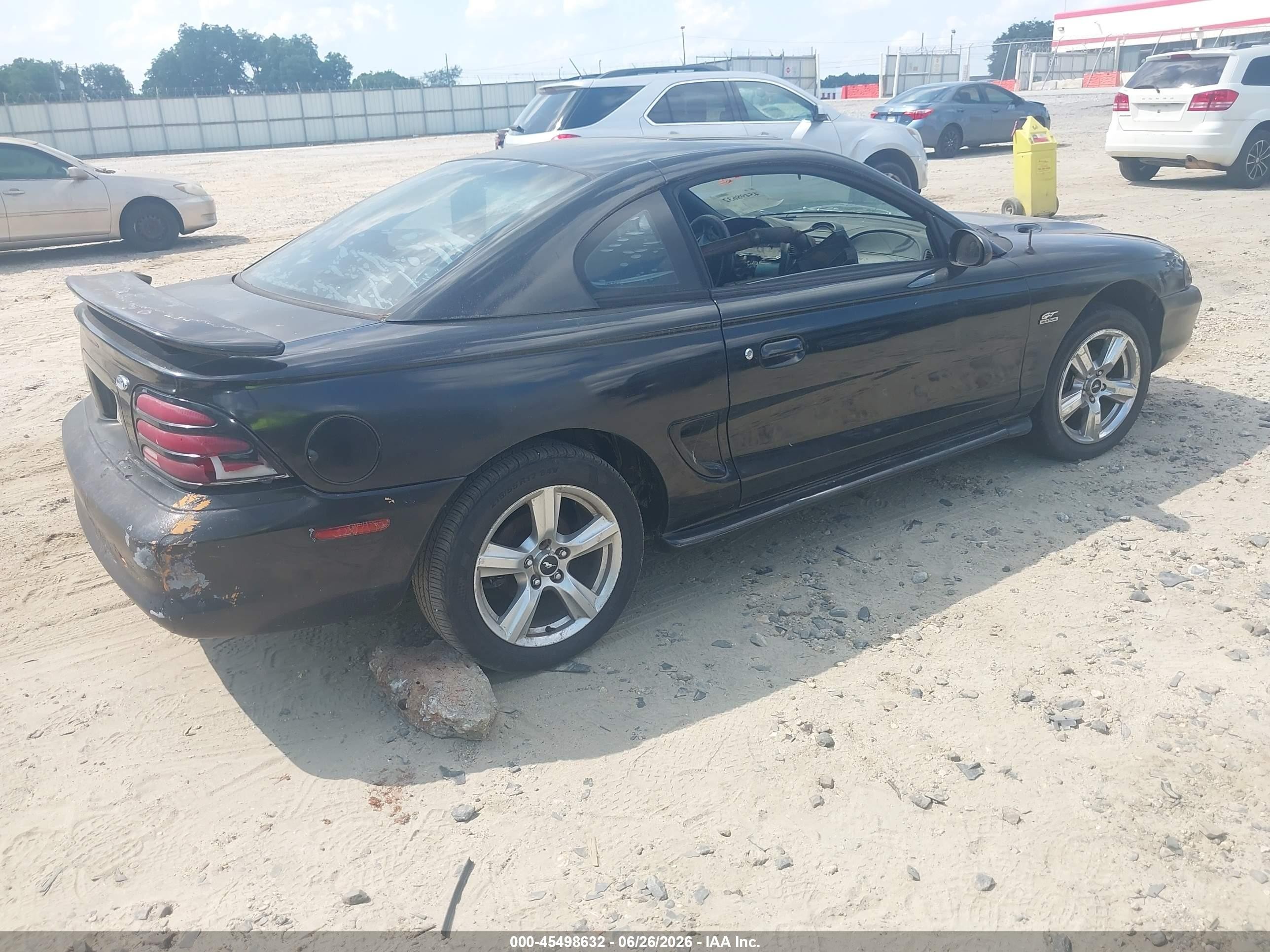 1994 Ford Mustang Gt Black vin: 1FALP42T4RF140396