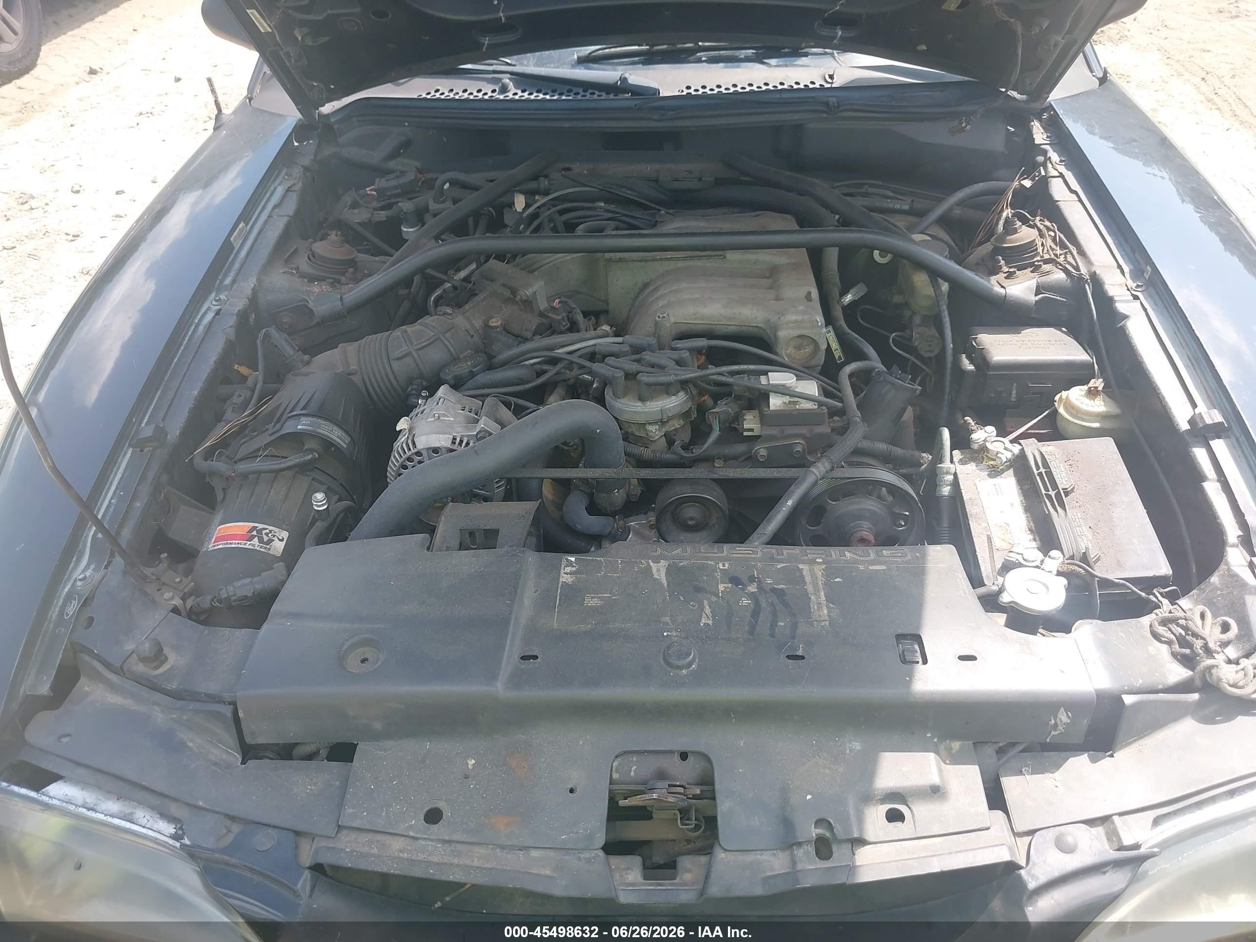 1994 Ford Mustang Gt Black vin: 1FALP42T4RF140396