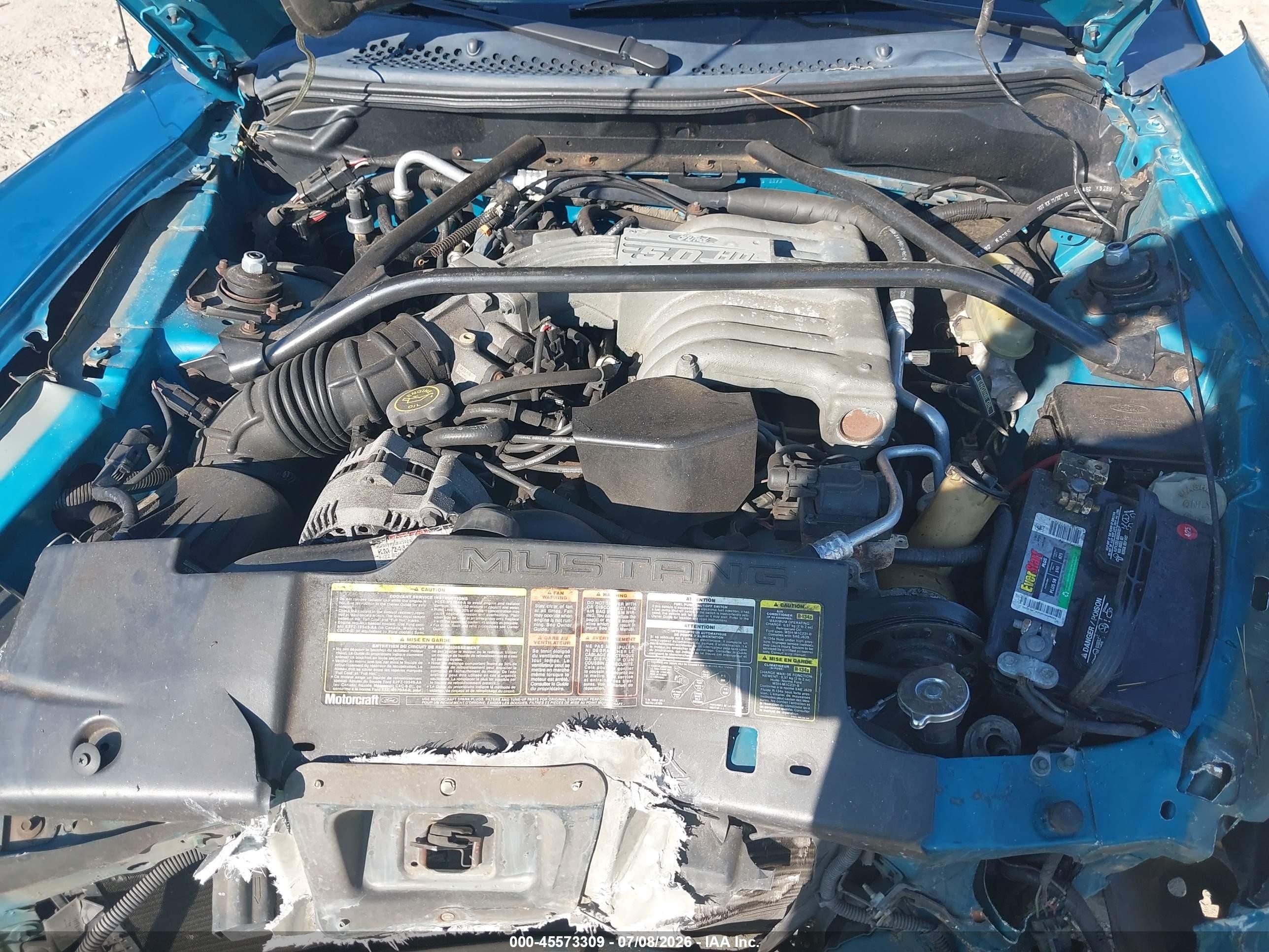1994 Ford Mustang Gt Green vin: 1FALP42T4RF156257