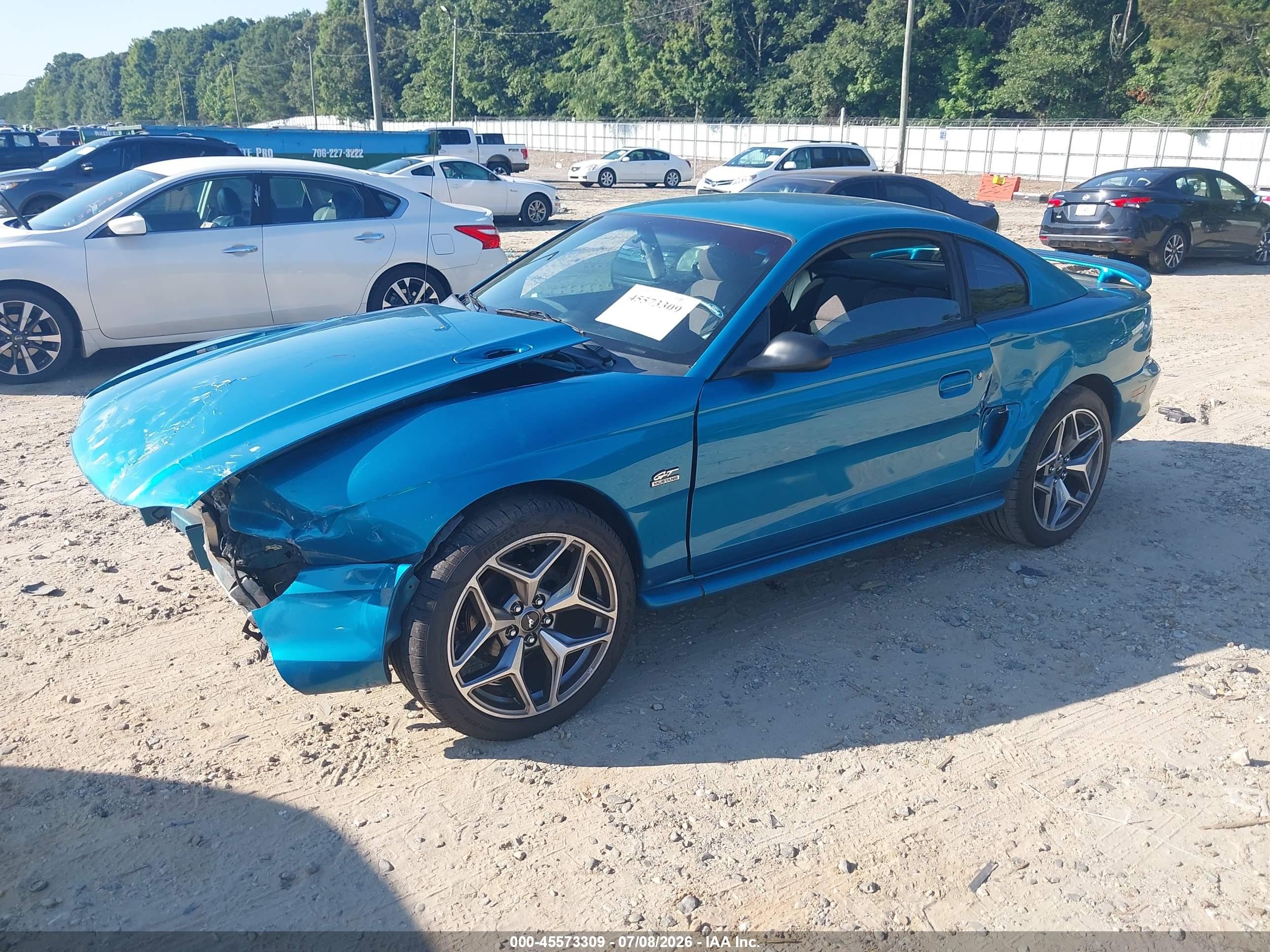 1994 Ford Mustang Gt Green vin: 1FALP42T4RF156257