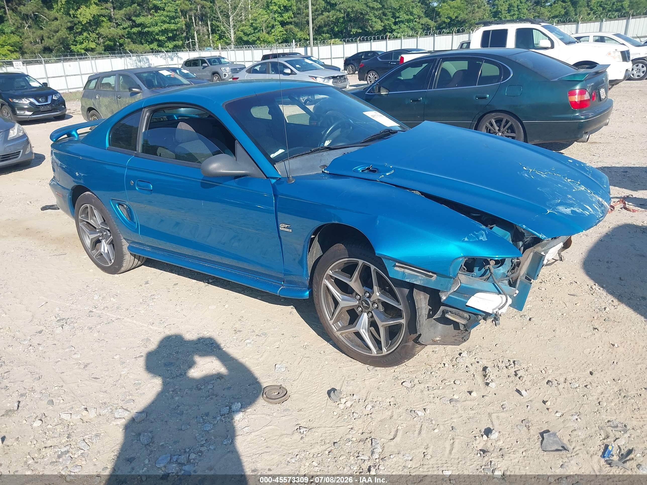 1994 Ford Mustang Gt Green vin: 1FALP42T4RF156257